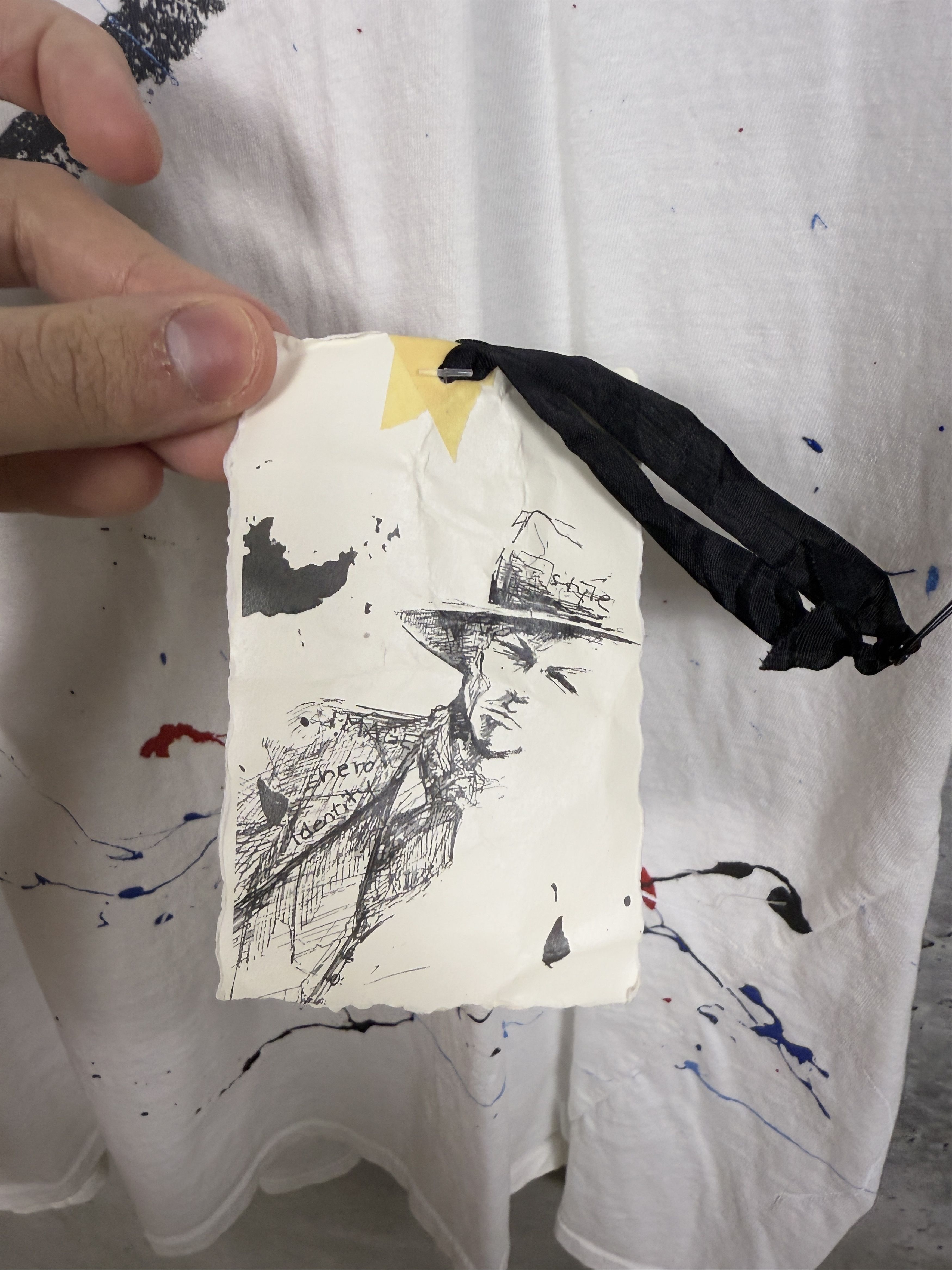 Greg Lauren Greg Lauren White Paint Splatter Tee Size US XXL / EU 58 / 5 - 11 Thumbnail