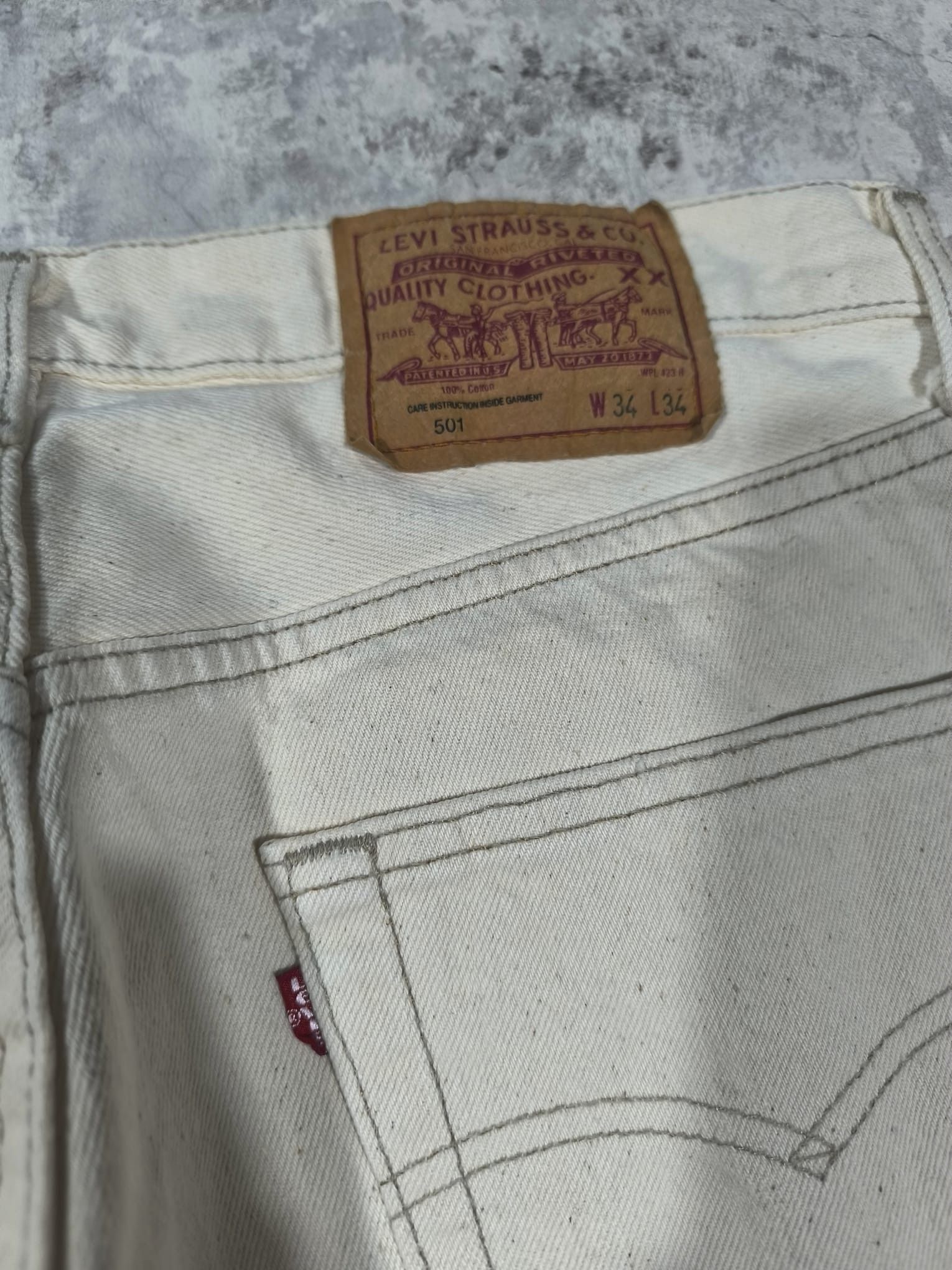 Levi's Vintage Clothing Vintage Levis Made in Usa 90s 501 Unhemmed 33x30 Size US 33 - 9 Thumbnail