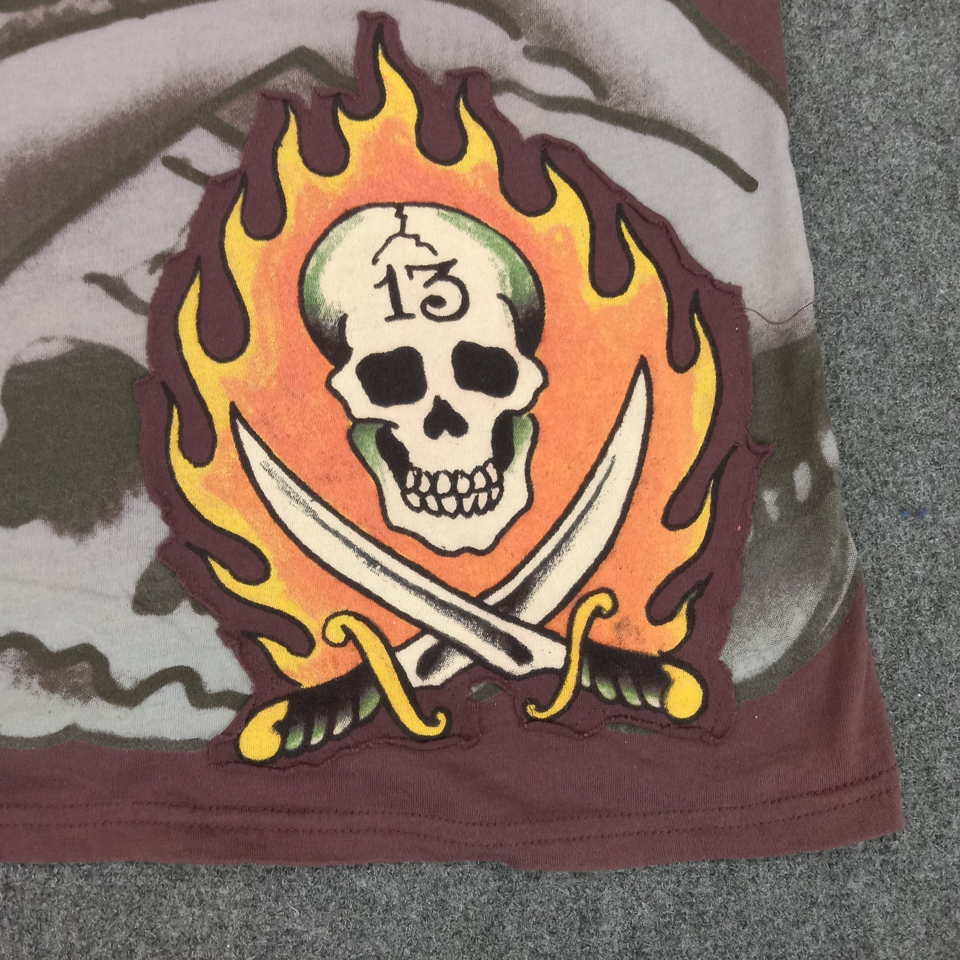 Christian Audigier × Ed Hardy × Vintage Ed Hardy by Christian Audiger Skull Art Tshirt Size US L / EU 52-54 / 3 - 9 Thumbnail