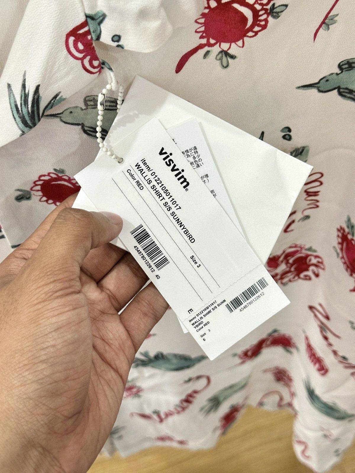 Visvim Visvim Wallis Sunnybird shirt 22SS "White/Red" size 3 Size US L / EU 52-54 / 3 - 4 Thumbnail