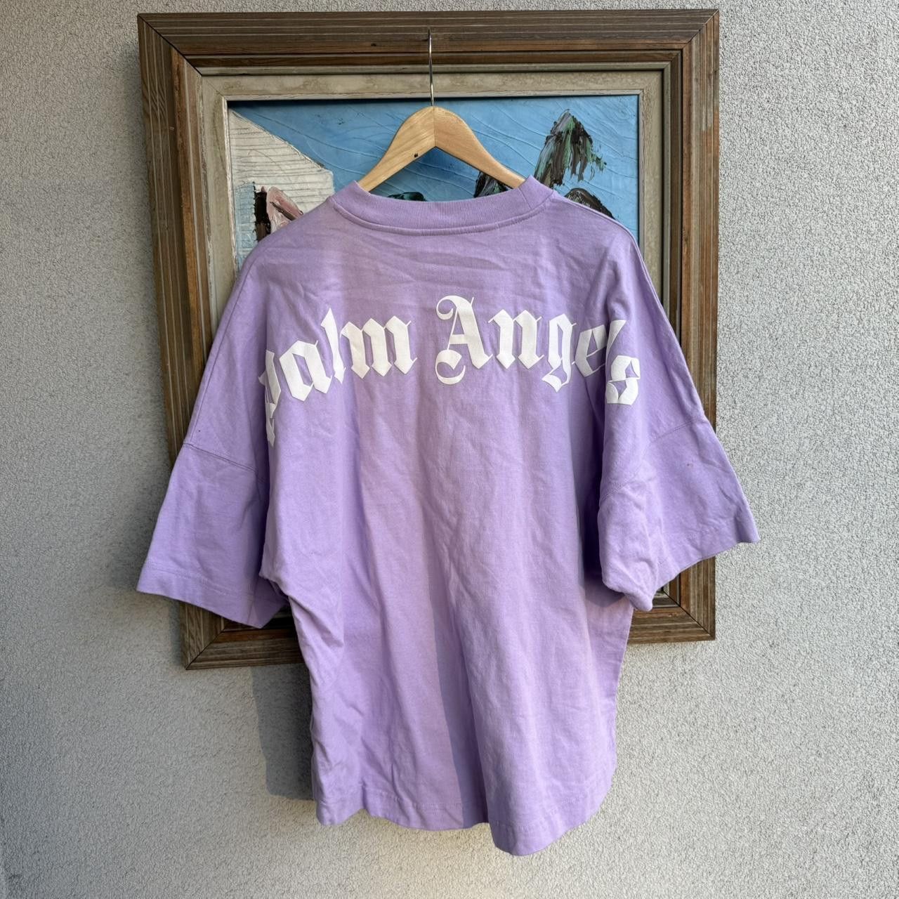 Palm Angels Palm Angels T shirt Tee Purple Spellout Streetwear Big Logo Size US S / EU 44-46 / 1 - 1 Thumbnail