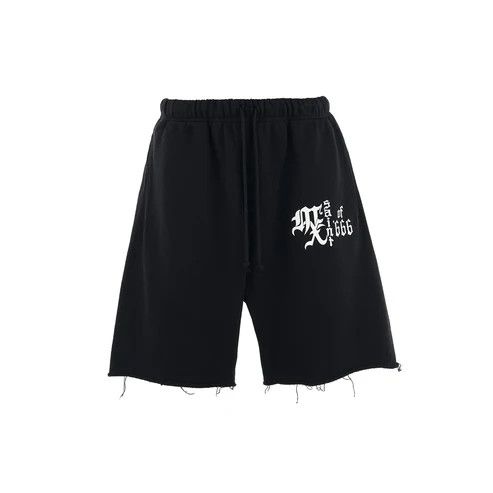 Saint Michael o1mle0326 Logo Sweatshorts in Black Size US 30 / EU 46 - 1 Thumbnail