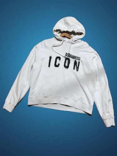 Dsquared2 Vintage White Dsquared2 Hoodie Y2K Oversized Fit Size XL Size XL / US 12-14 / IT 48-50 - 1 Thumbnail