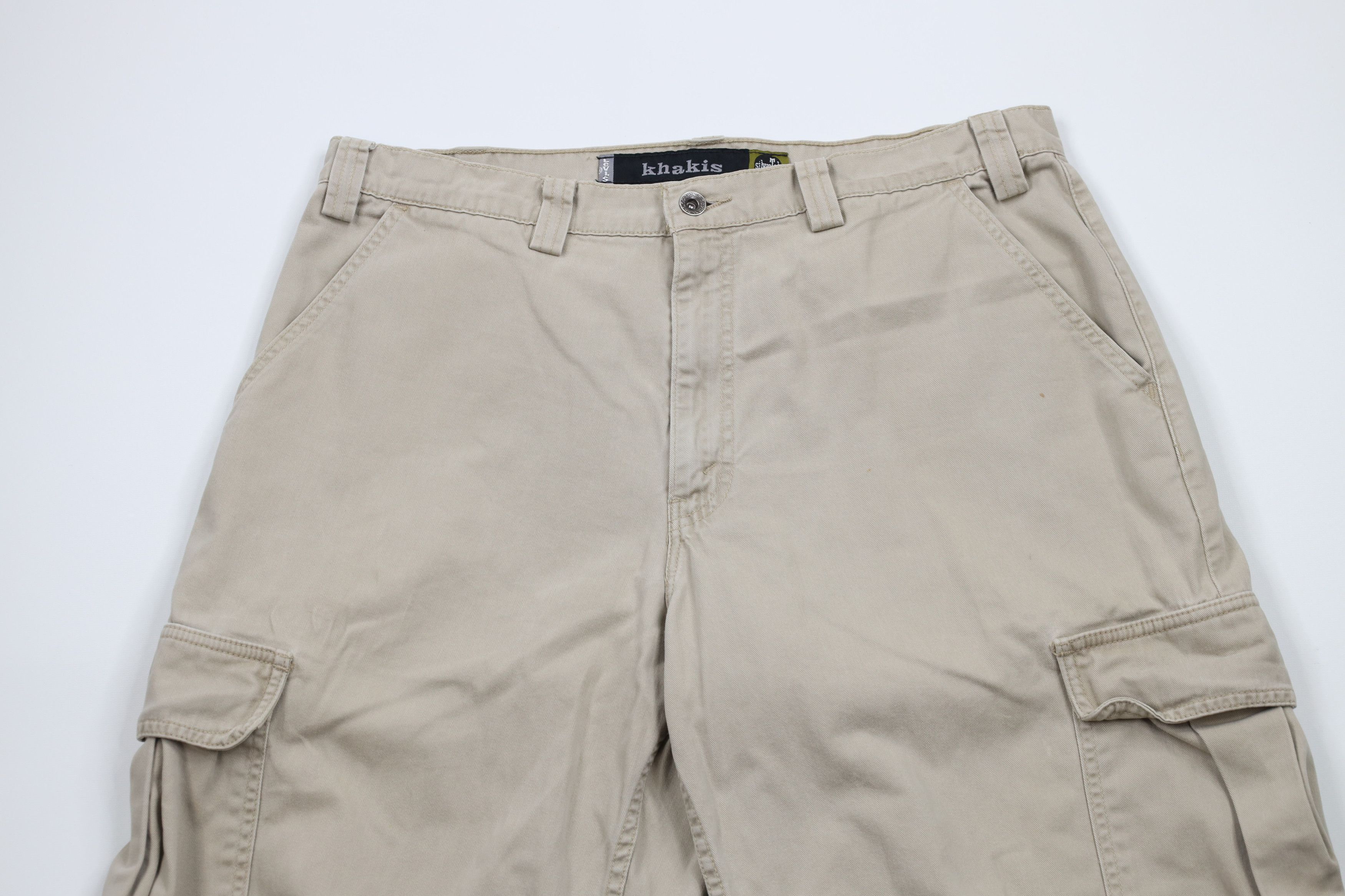 Levi's × Vintage Vintage 90s Levis SilverTab Fit Wide Leg Cargo Pants Beige Size US 36 / EU 52 - 2 Thumbnail