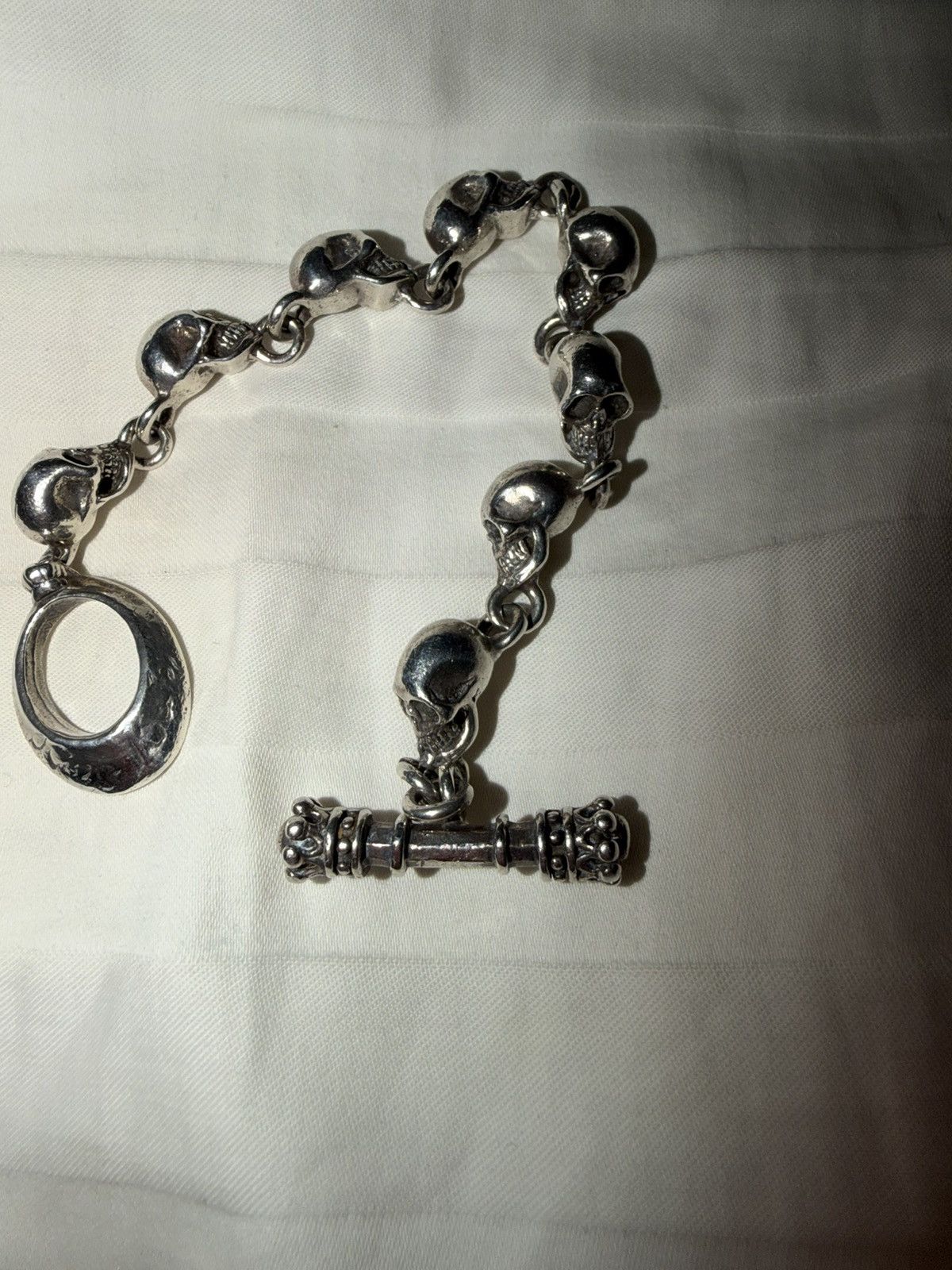King Baby Studio King Baby Sterling Silver Skull Bracelet Size ONE SIZE - 11 Thumbnail