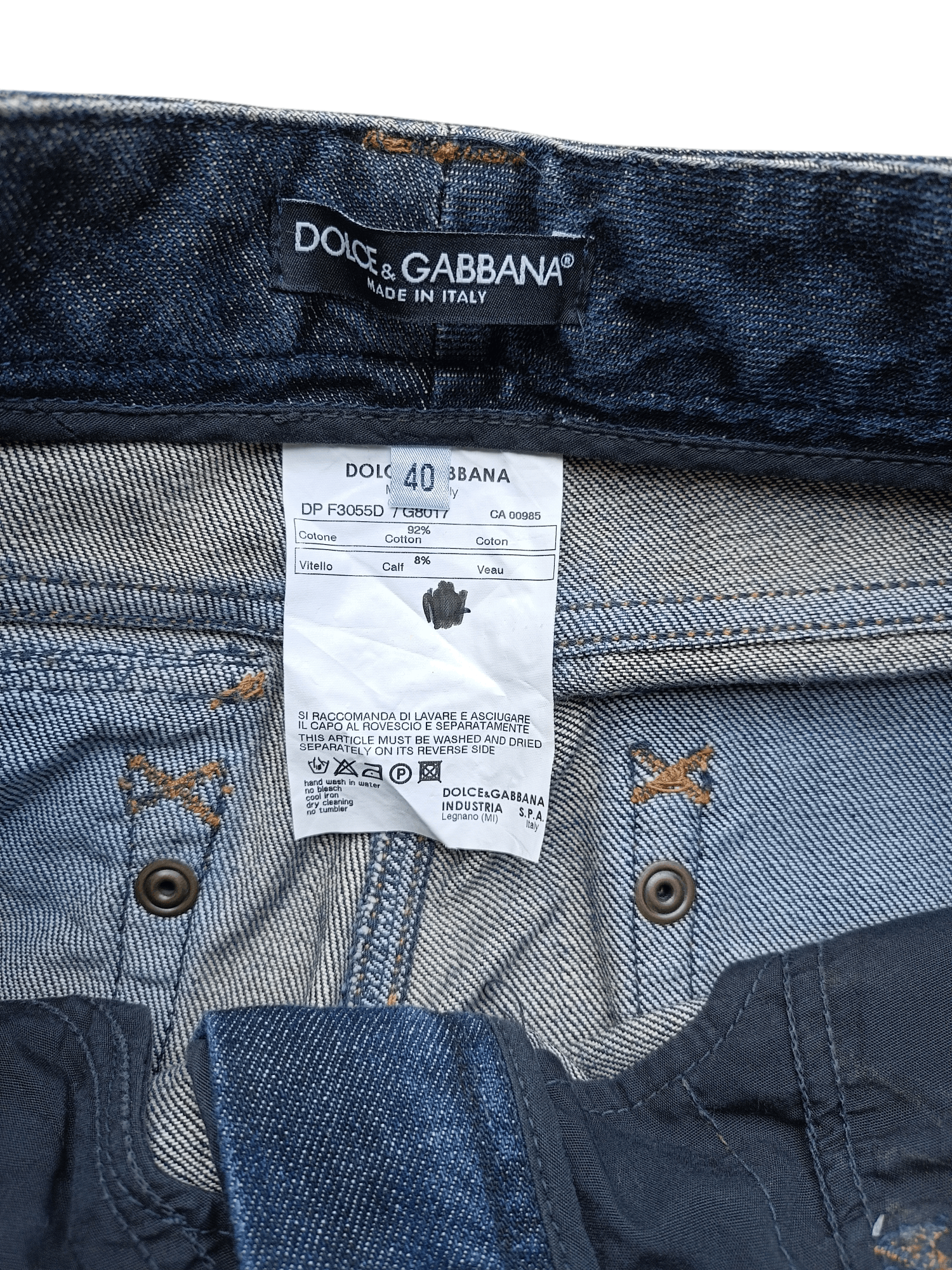 Dolce & Gabbana FLARED 💥 Dolce & Gabbana Blue Denim Distressed Zipper Jeans Size US 30 / EU 46 - 11 Thumbnail