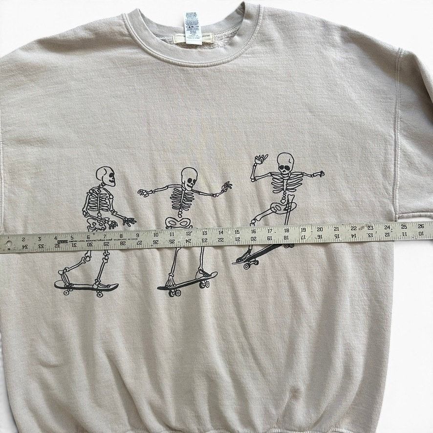 Urban Outfitters UO x Project Social T Skateboard Skeletons Sweatshirt L/XL Size L / US 10 / IT 46 - 3 Thumbnail