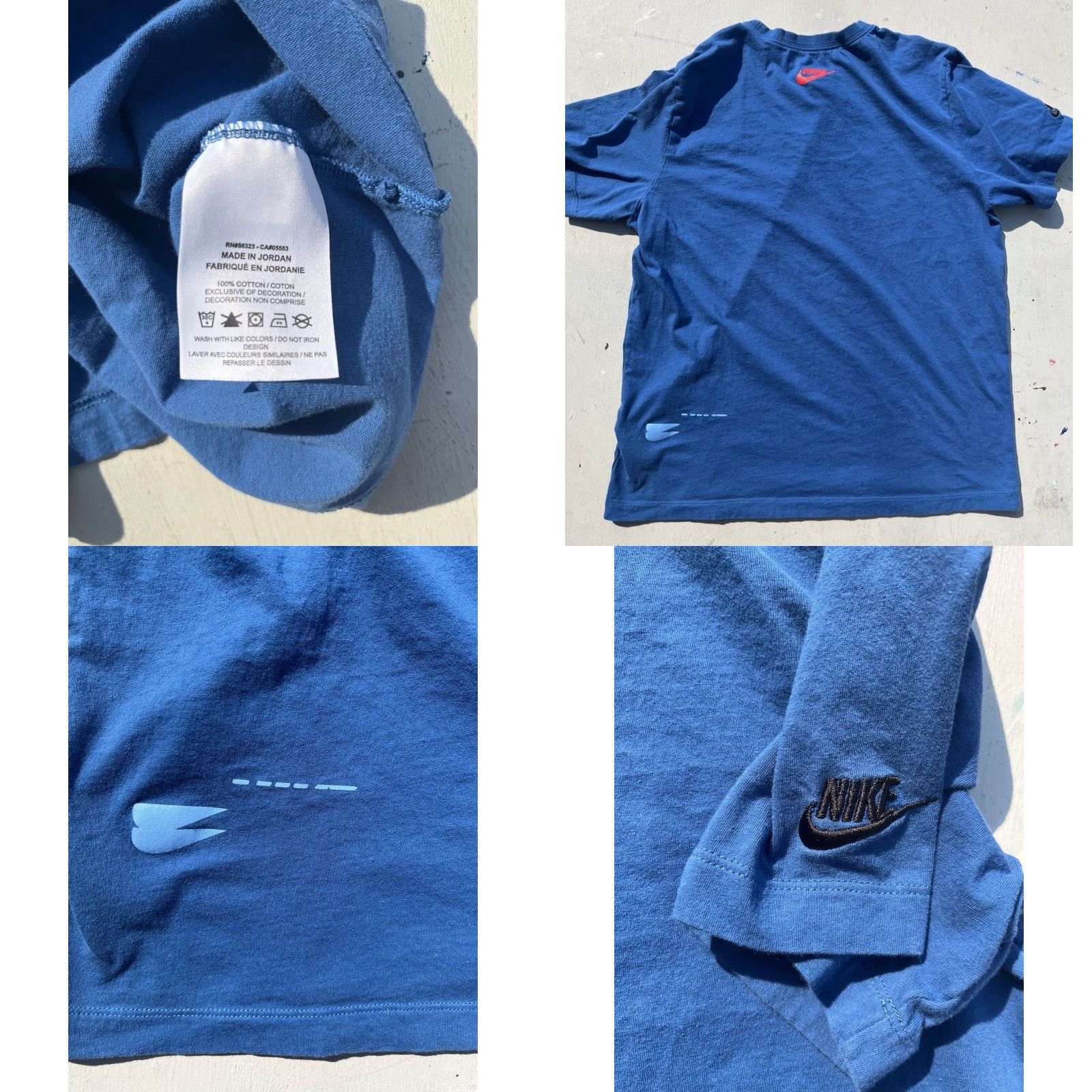 Nike Nike T-Shirt Men’s Blue All-Over Spell XL Swish Logo Streetwear City Sports Size US XL / EU 56 / 4 - 8 Thumbnail