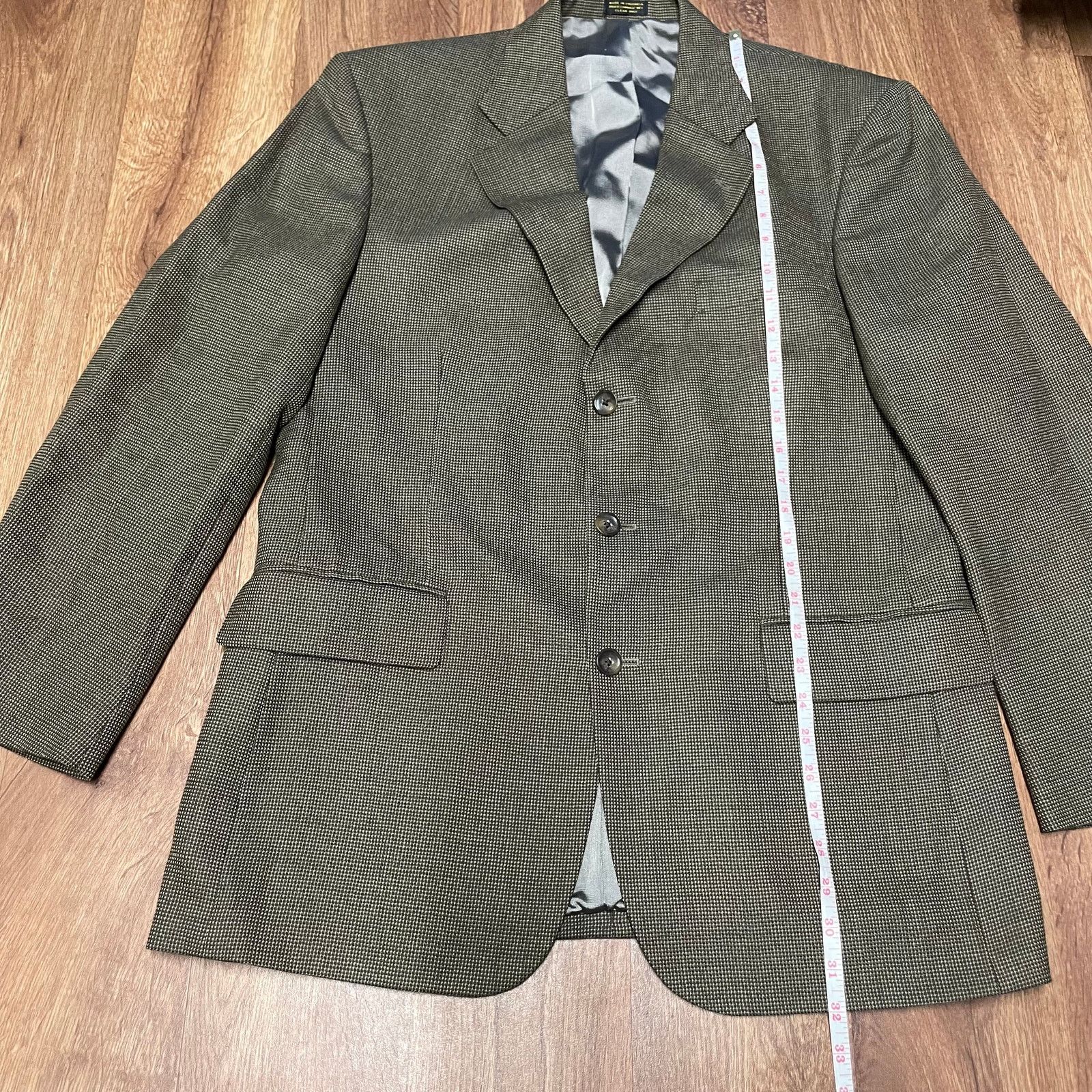 Oscar De La Renta Oscar de la Renta Brown Tweed Suit Jacket Blazer 42R Wool Size 42R - 10 Thumbnail