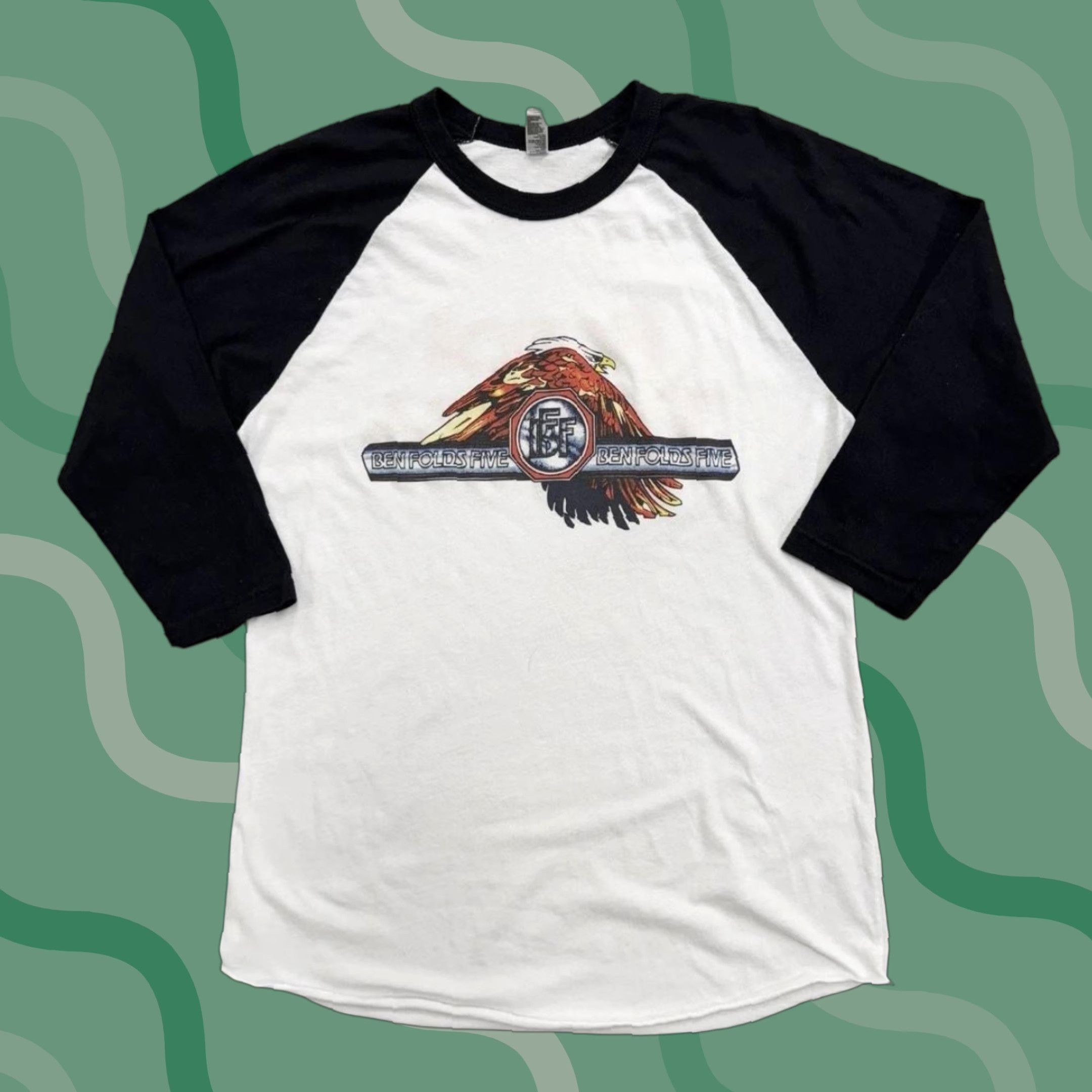 American Apparel Ben Folds Five Shirt Mens Medium White Raglan 3/4 Sleeve Reunion Tour 1986 Graphic Print Crew Neck Cotton Polyester T-Shirt Vintage N/A Size US M / EU 48-50 / 2 - 1 Thumbnail