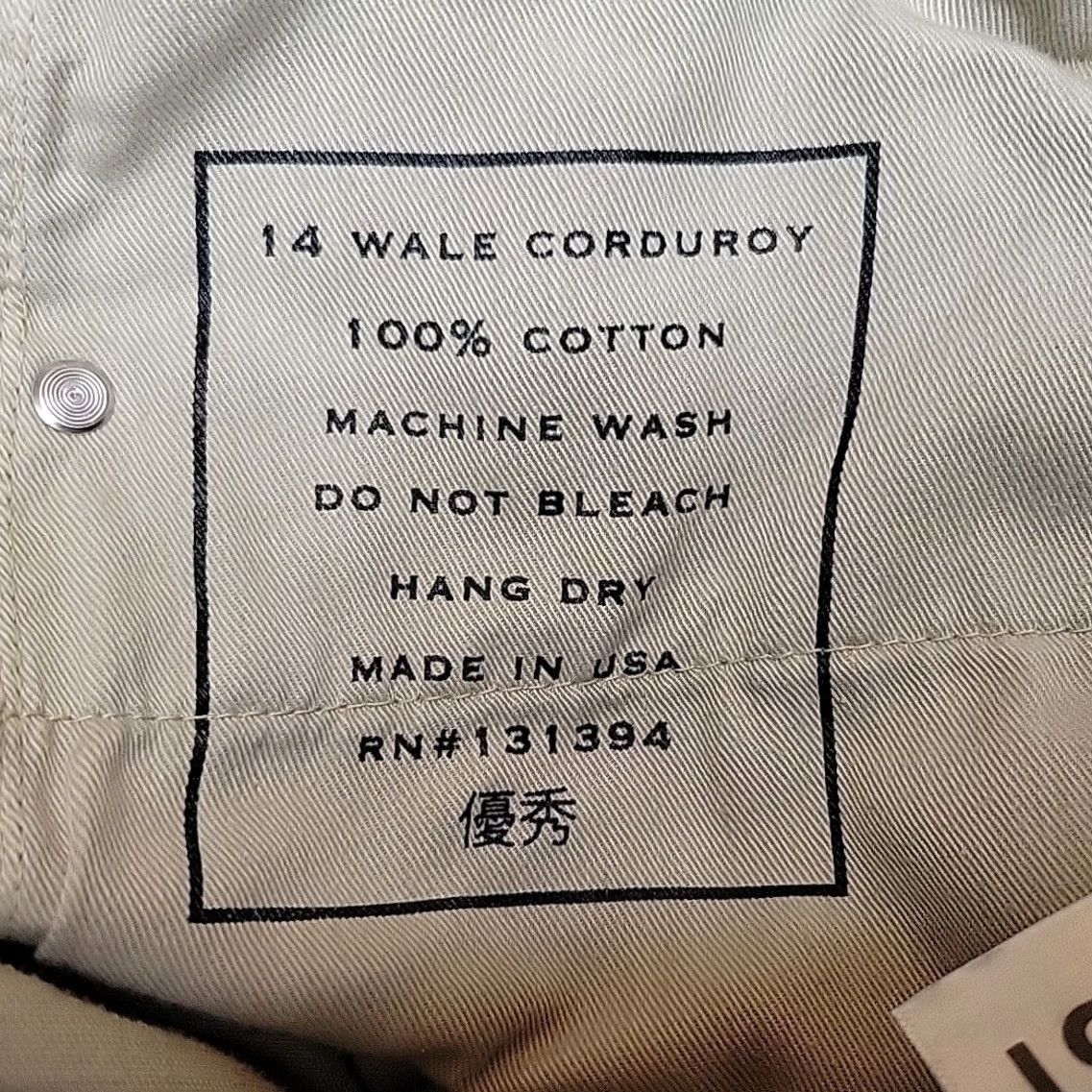 Vintage Civilianaire Pants Men 31 Tan Japanese Cotton 14 Wale Corduroy Made In USA Size US 31 - 5 Thumbnail