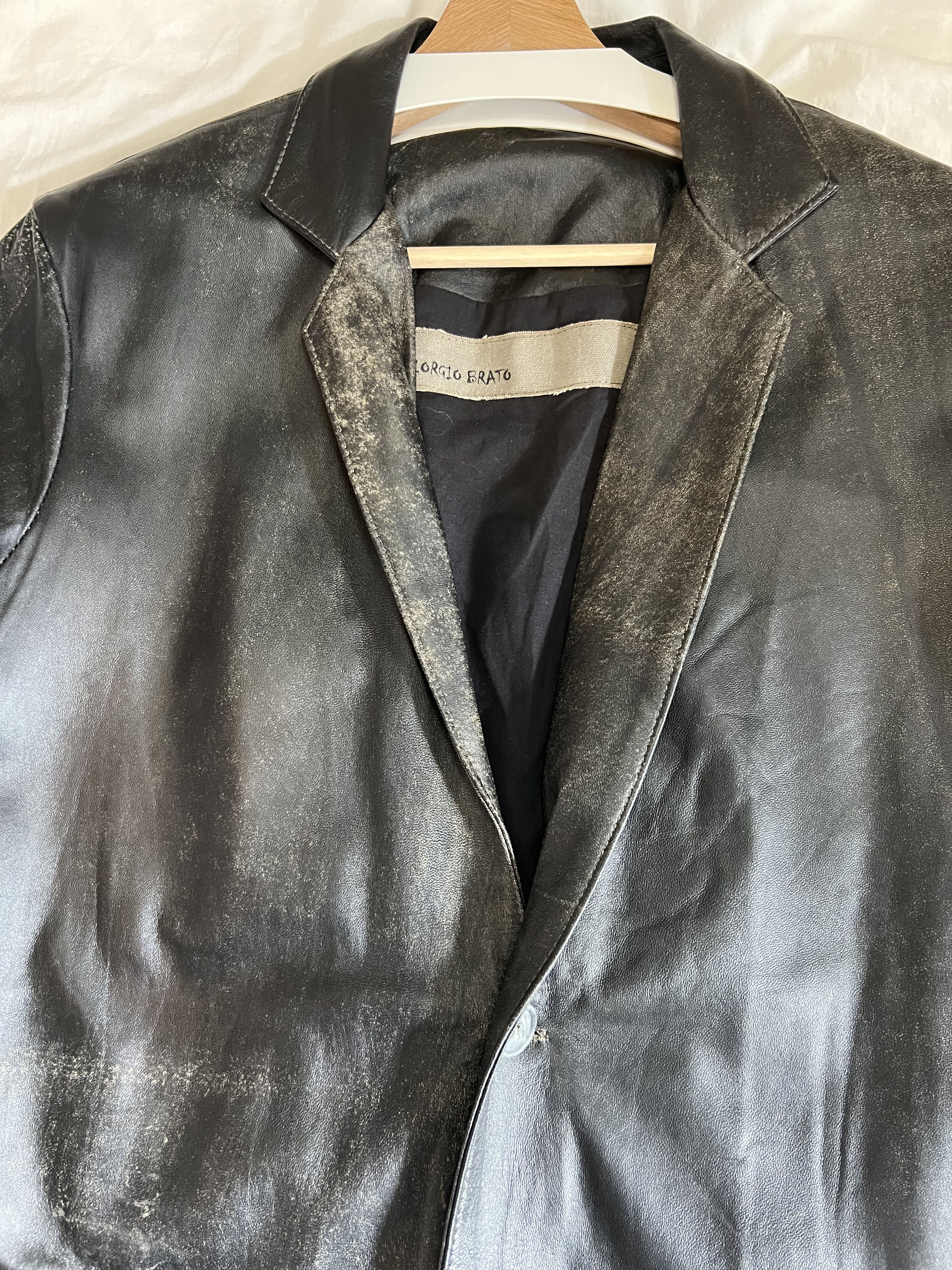 Giorgio Brato Giorgio Brato worn leather jacket sz 50 Size US M / EU 48-50 / 2 - 3 Thumbnail