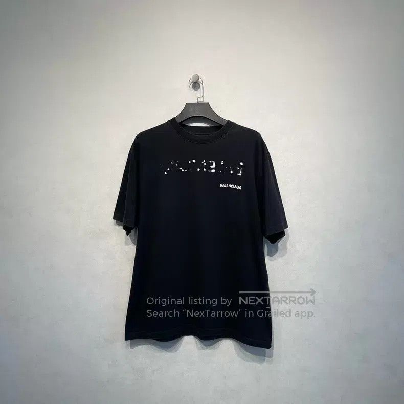 Balenciaga Balenciaga Faded Logo Printed Short Sleeve T-Shirt Size US M / EU 48-50 / 2 - 1 Thumbnail