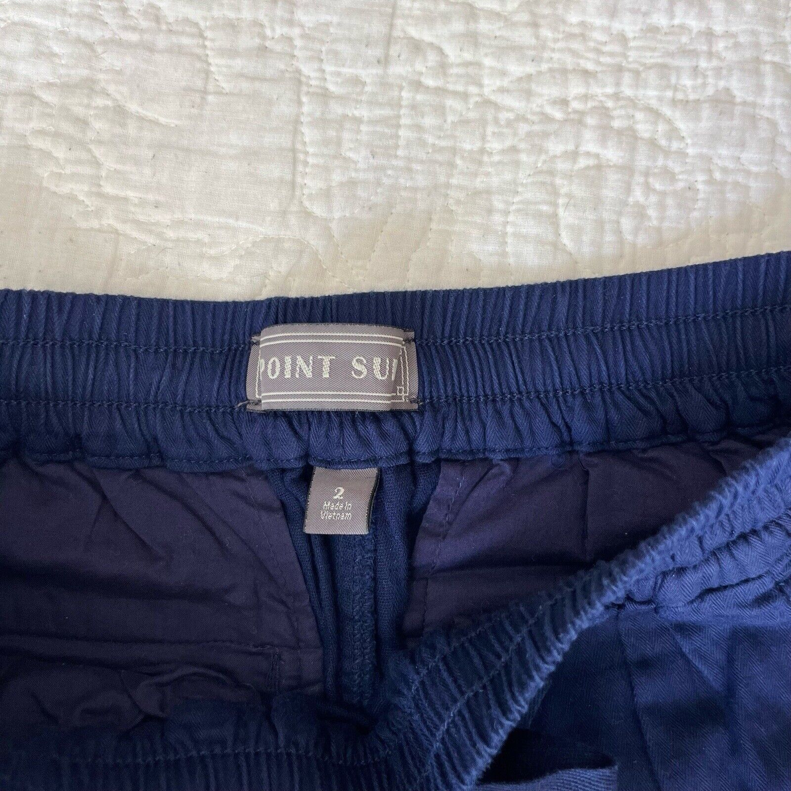 J.Crew J. Crew Point Sur Womens Seaside Pants Blue pull linen elast Size 26" / US 2 / IT 38 - 4 Thumbnail