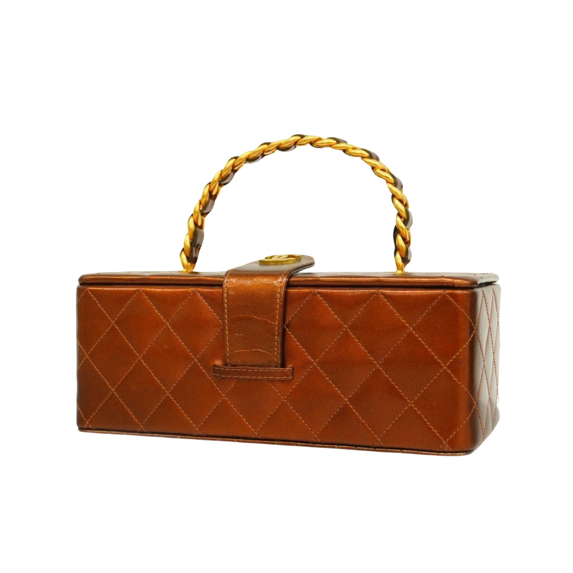 image of Chanel Vanity Handbag in Copper, Women's