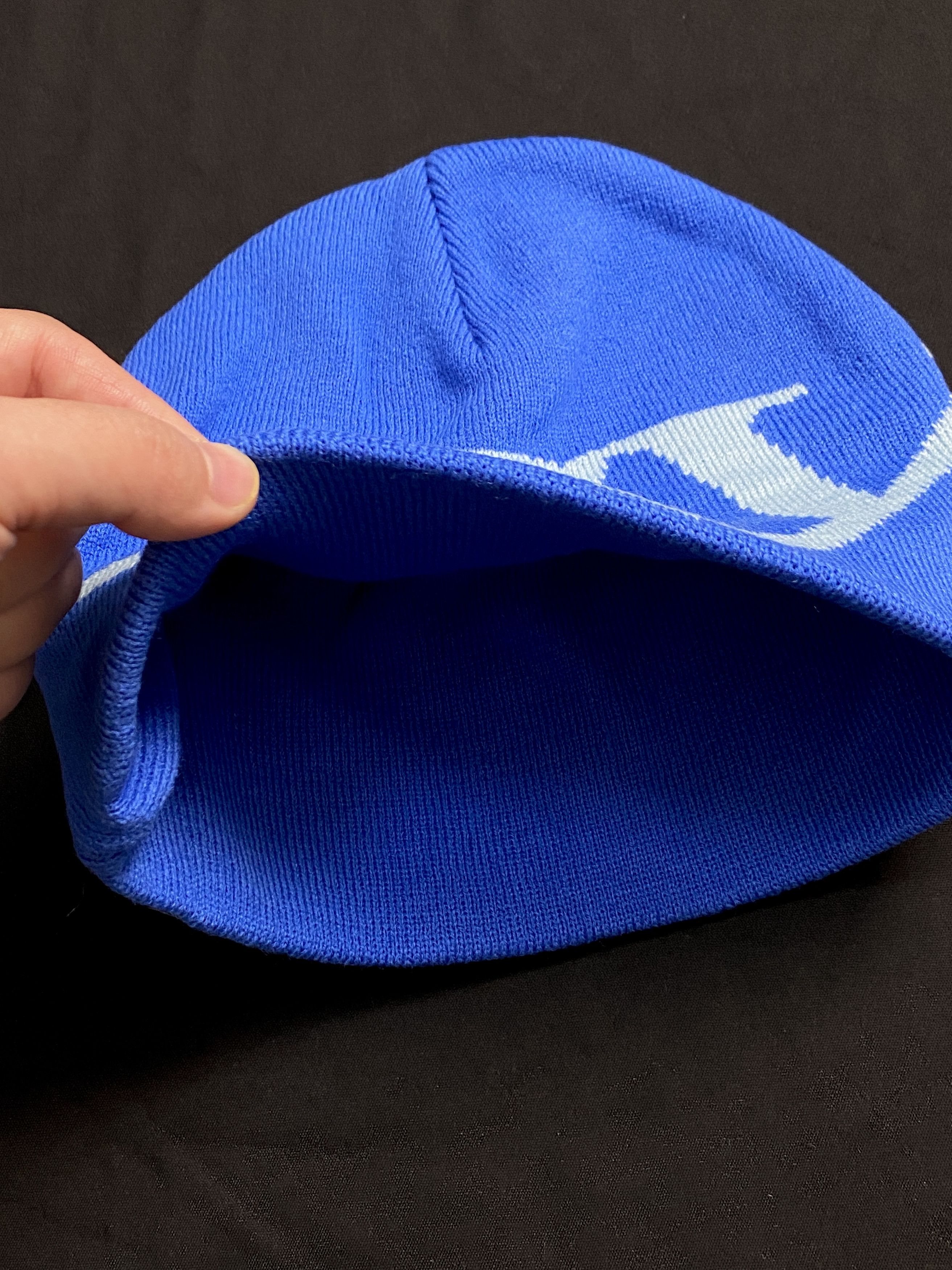Japanese Brand Rare SYŃSORED Logo Blue No Cuff Knit Beanie OS Size ONE SIZE - 5 Thumbnail