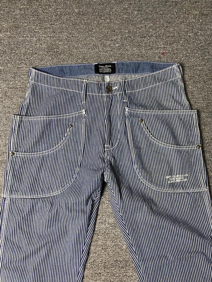 Japanese Brand 🔥 UNION MADE Hickory Stripes Pants 🔥 (136) Size US 33 - 10 Thumbnail