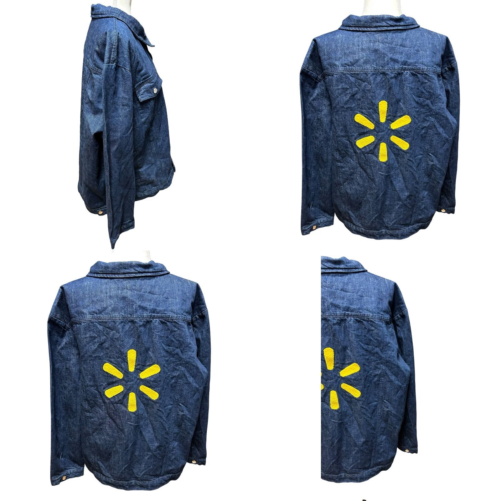 Walmart Walmart Blue Jean Jacket Adult Unisex 2XL Button Down Denim Long Sleeve Jacket Size US XXL / EU 58 / 5 - 8 Thumbnail