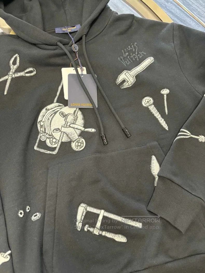 Louis Vuitton LV Black Tool Embroidered Hoodie Men's. Size US S / EU 44-46 / 1 - 5 Thumbnail
