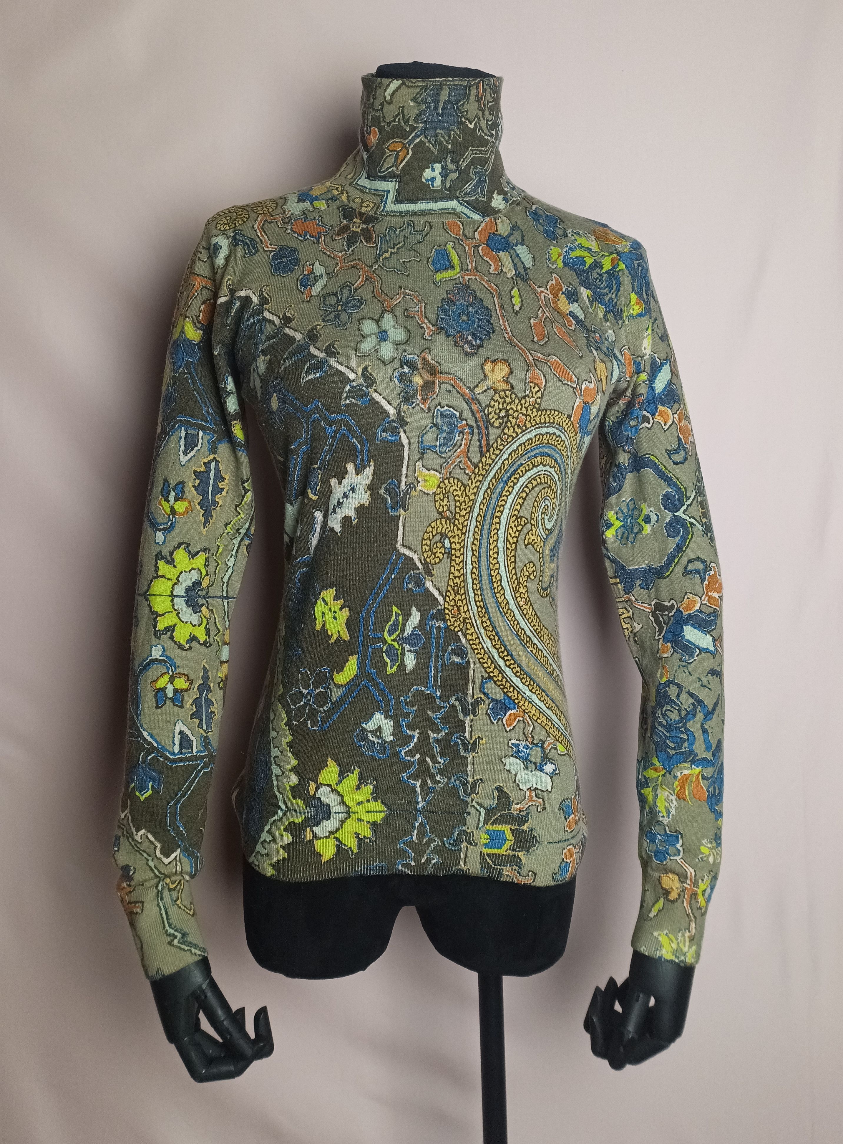 Etro ETRO Milano Paisley Print High Neck Jumper Size M / US 6-8 / IT 42-44 - 1 Thumbnail