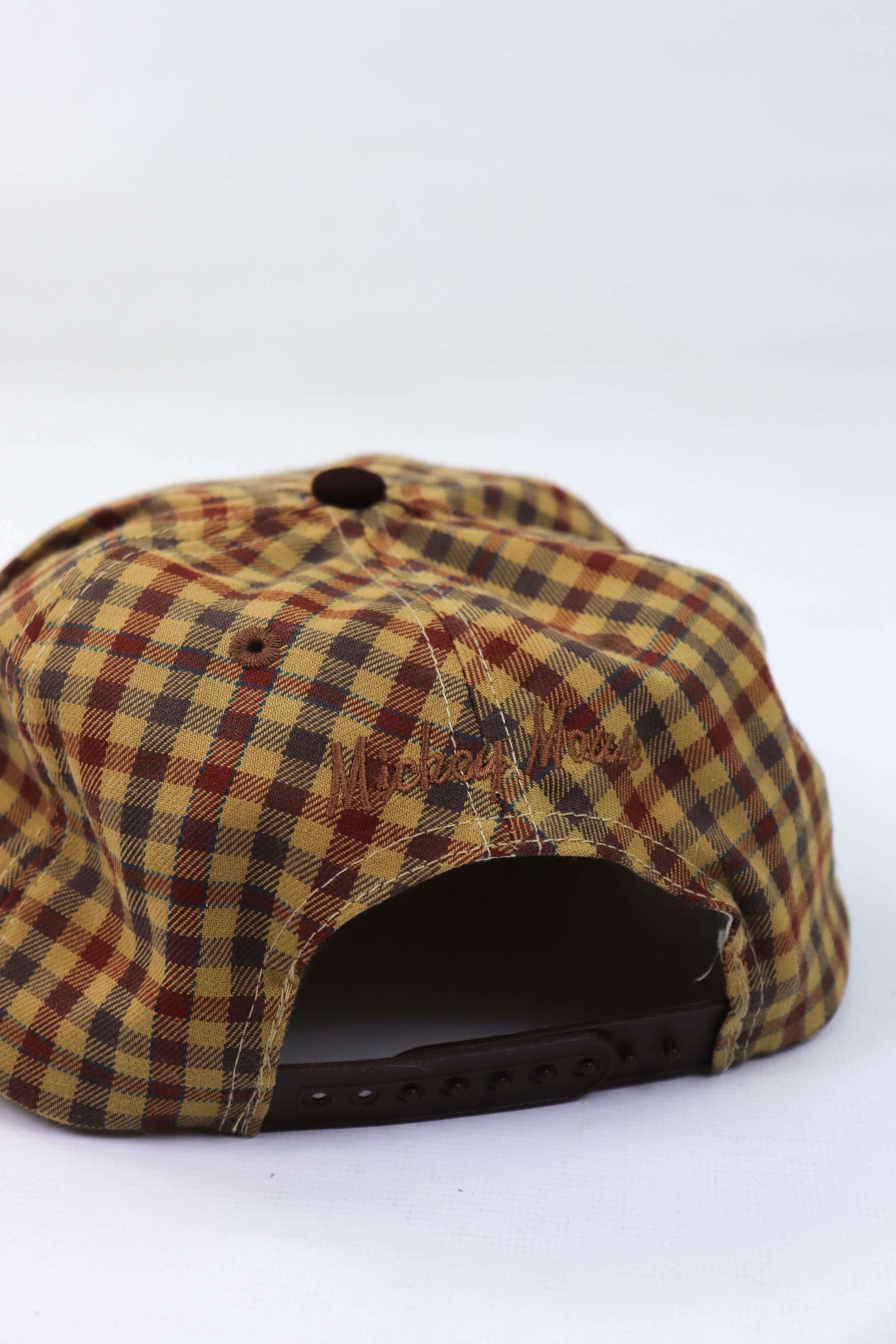 Mickey Mouse 90s Vintage Mickey Mouse GOOFY’S HAT Beige/Brown Plaid Cap Size ONE SIZE - 5 Thumbnail