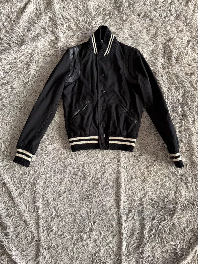 Saint Laurent Paris Saint Laurent Paris Black Samurai Wool and Leather Basebal Size XXS / US 00 / IT 34 - 1 Thumbnail
