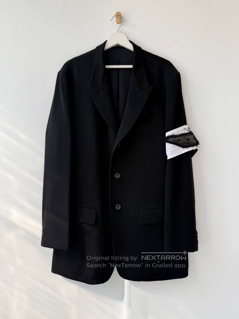Yohji Yamamoto Yohji Yamamoto 20AW Show White Armband Wool Blazer jacket Size US L / EU 52-54 / 3 - 2 Thumbnail