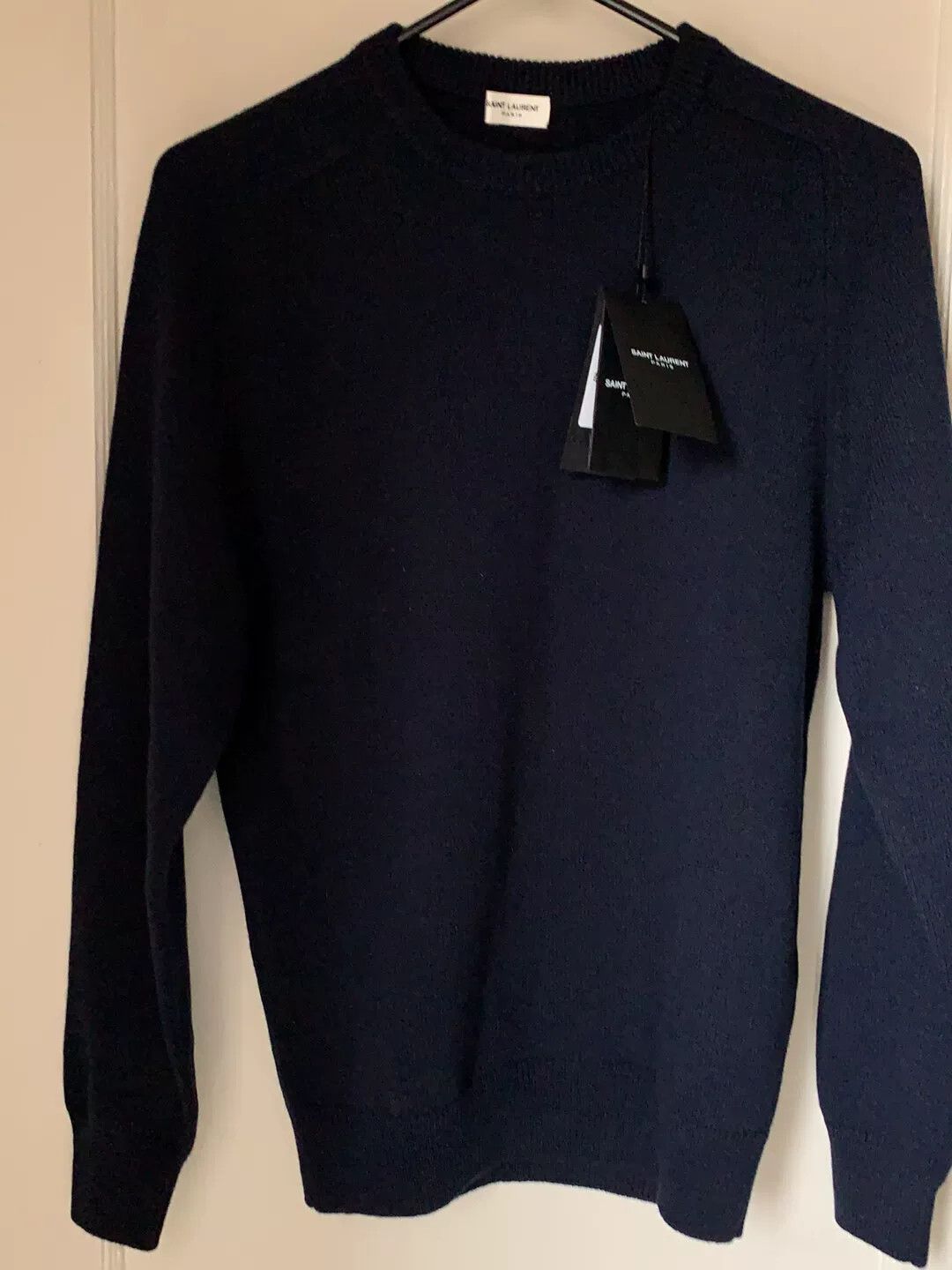 Saint Laurent Paris Saint Laurent Dark Blue Cashmere Sweater Size US S / EU 44-46 / 1 - 1 Thumbnail