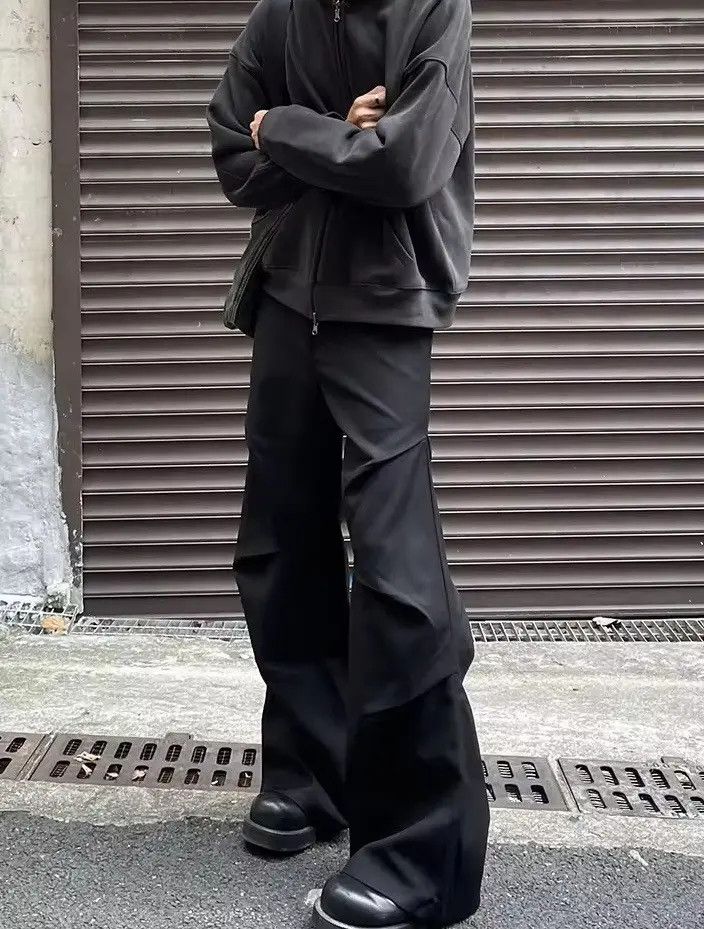 Japanese Brand × Vintage Outdoor retro cleanfit ruched pleated flared pants Size US 32 / EU 48 - 1 Thumbnail