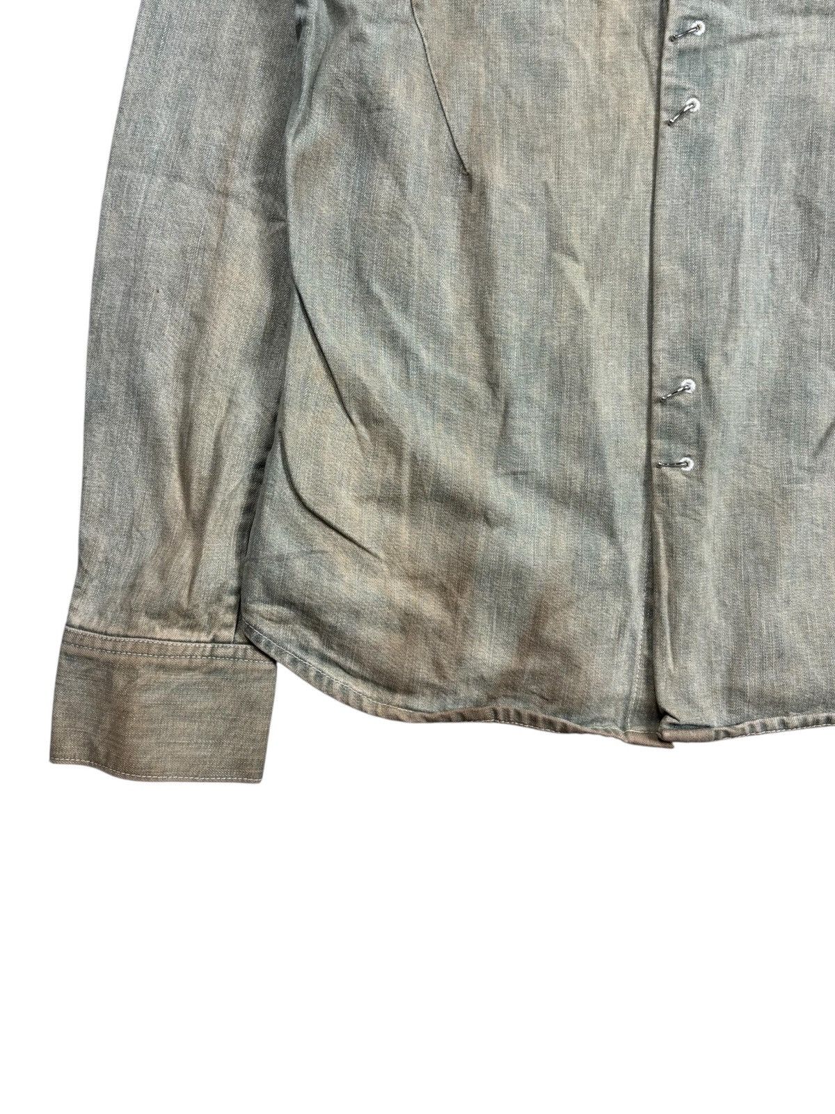 2000s Hym - Mud Wash Hook And Eye Shirt