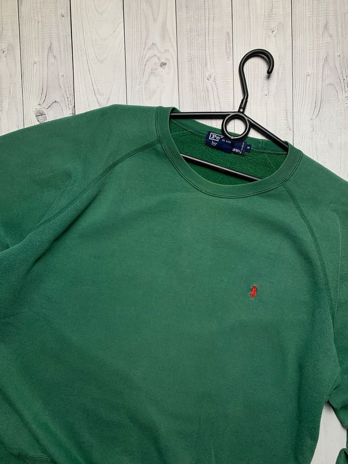 Vintage Vintage polo Ralph Lauren logo sweatshirt green rare size M Size US M / EU 48-50 / 2 - 2 Thumbnail