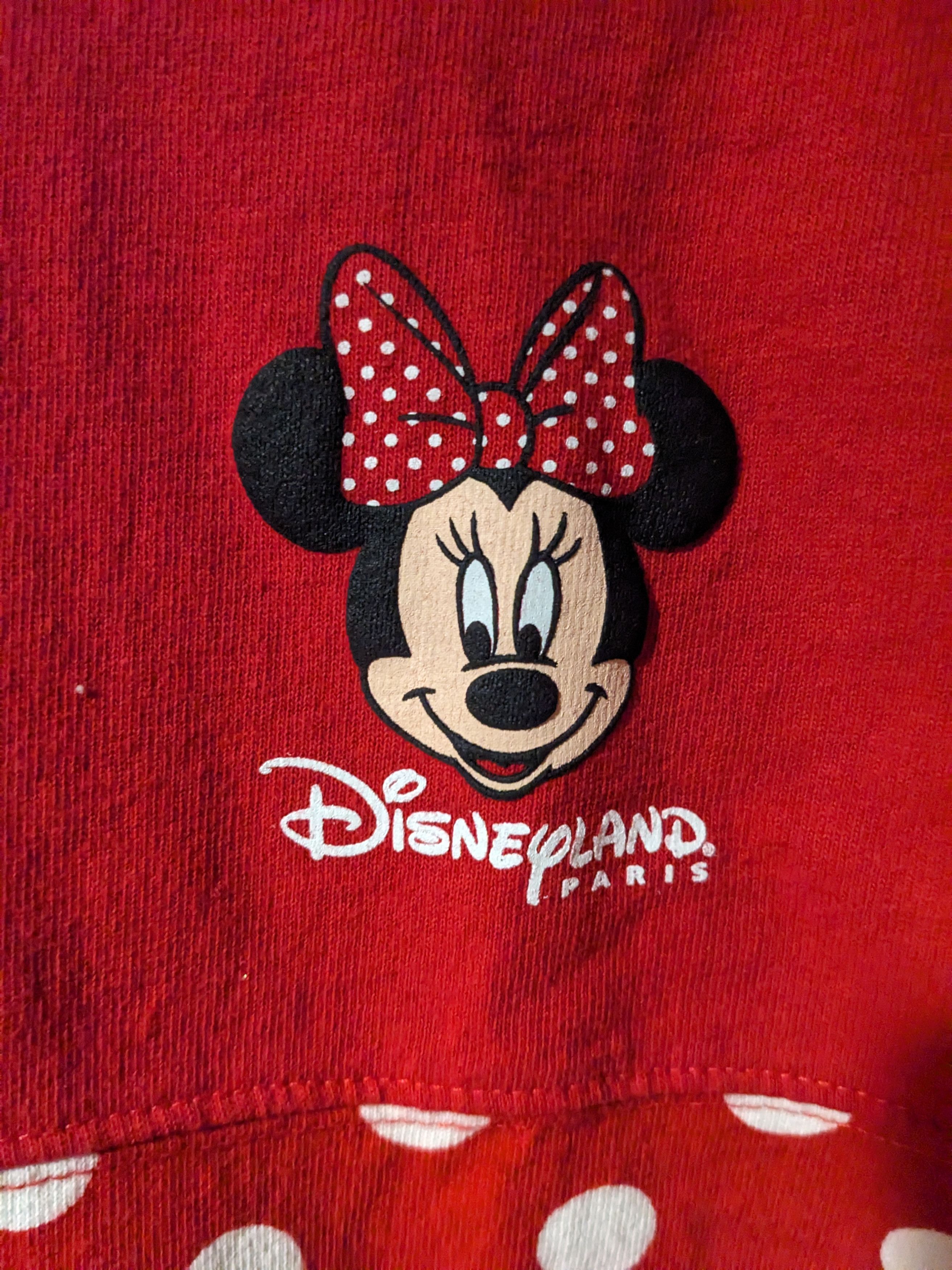 Disney Walt DisneyLand Paris Minnie Mouse Red 8A Spirit Jersey Size M / US 6-8 / IT 42-44 - 4 Thumbnail