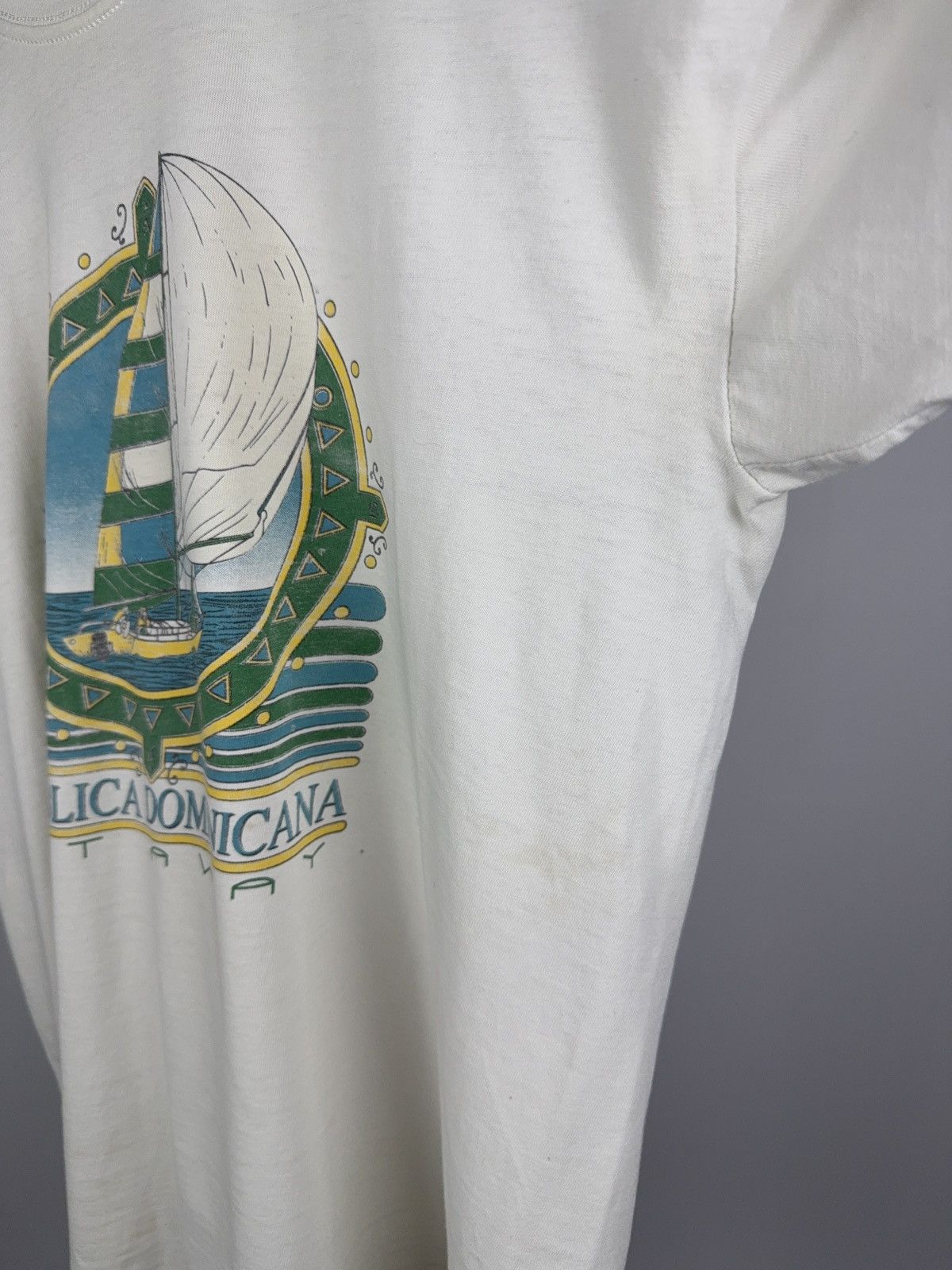 Other Vintage 90s Dominican Republic Getaway Tee Sailboat Print Size US M / EU 48-50 / 2 - 10 Thumbnail