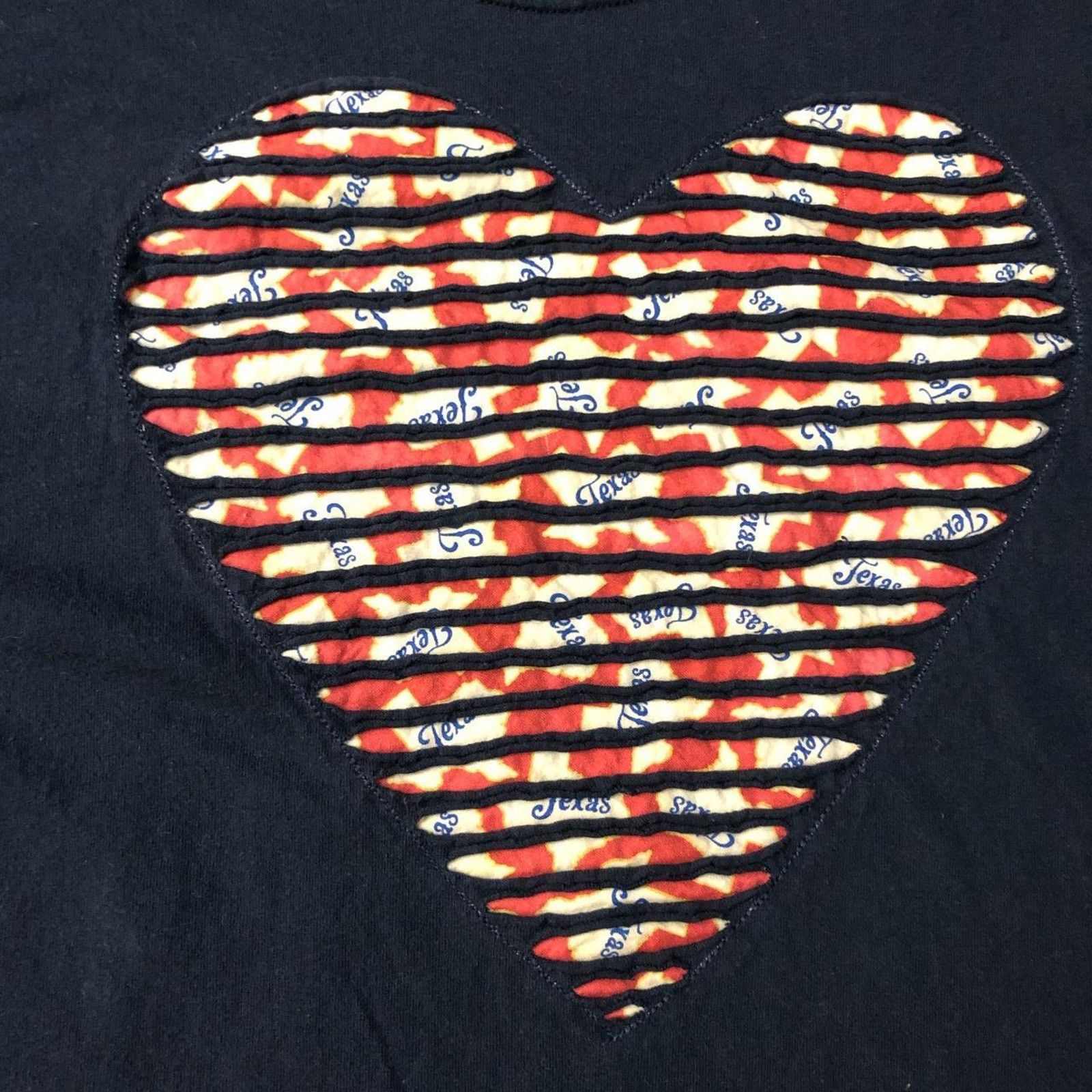 Gildan Navy Embroidered Texas Heart Graphic/Tie Dye Tee Size US L / EU 52-54 / 3 - 3 Thumbnail
