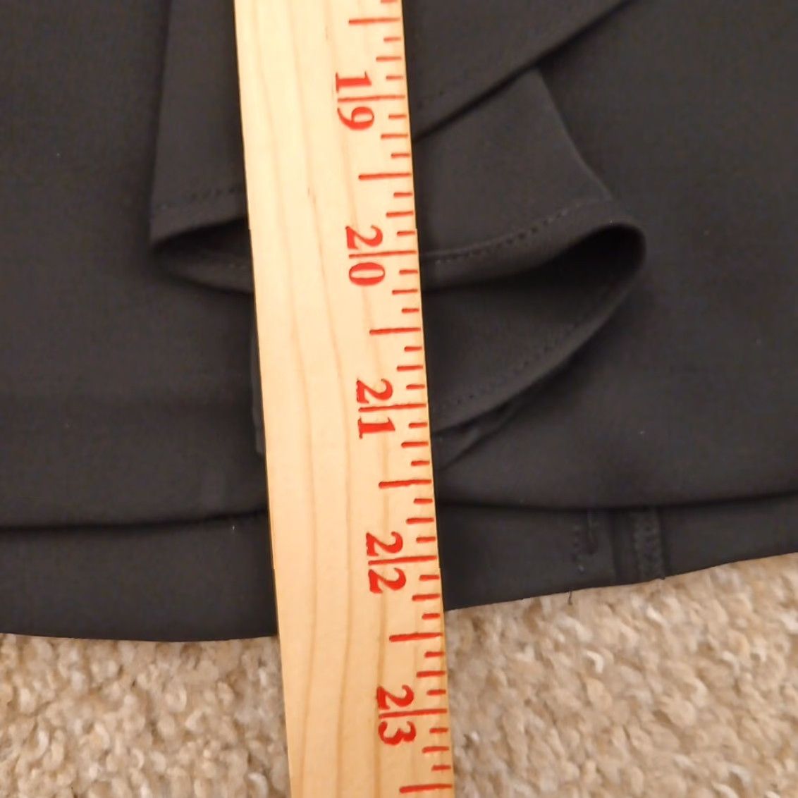 Vintage ELLE Skirt Knee Length Pencil Black Size 8 Ruffle Slit Polyester Women Regular Vintage No Size 30" / US 8 / IT 44 - 5 Thumbnail
