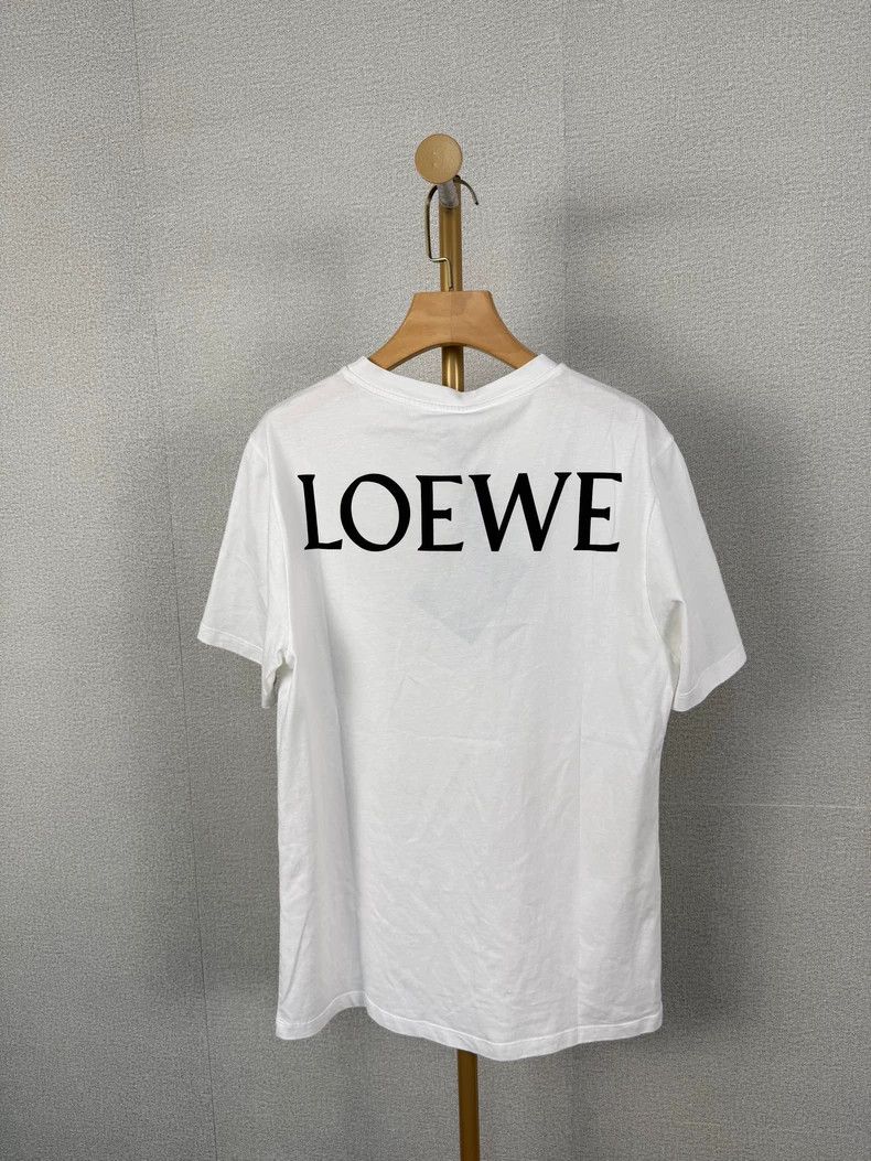 Loewe LOEWE Wide size pure cotton white T-shirt Size S / US 4 / IT 40 - 2 Thumbnail