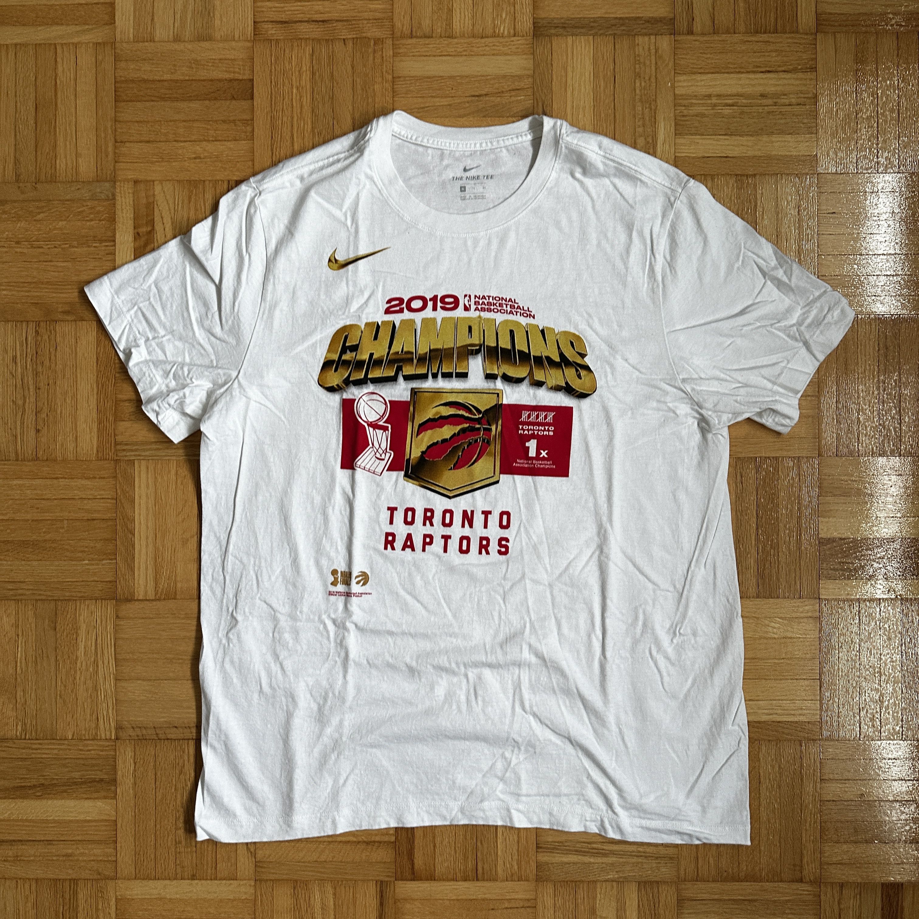 NBA Toronto Raptors NBA Nike 2019 Champions T-Shirt White Size US XL / EU 56 / 4 - 1 Thumbnail