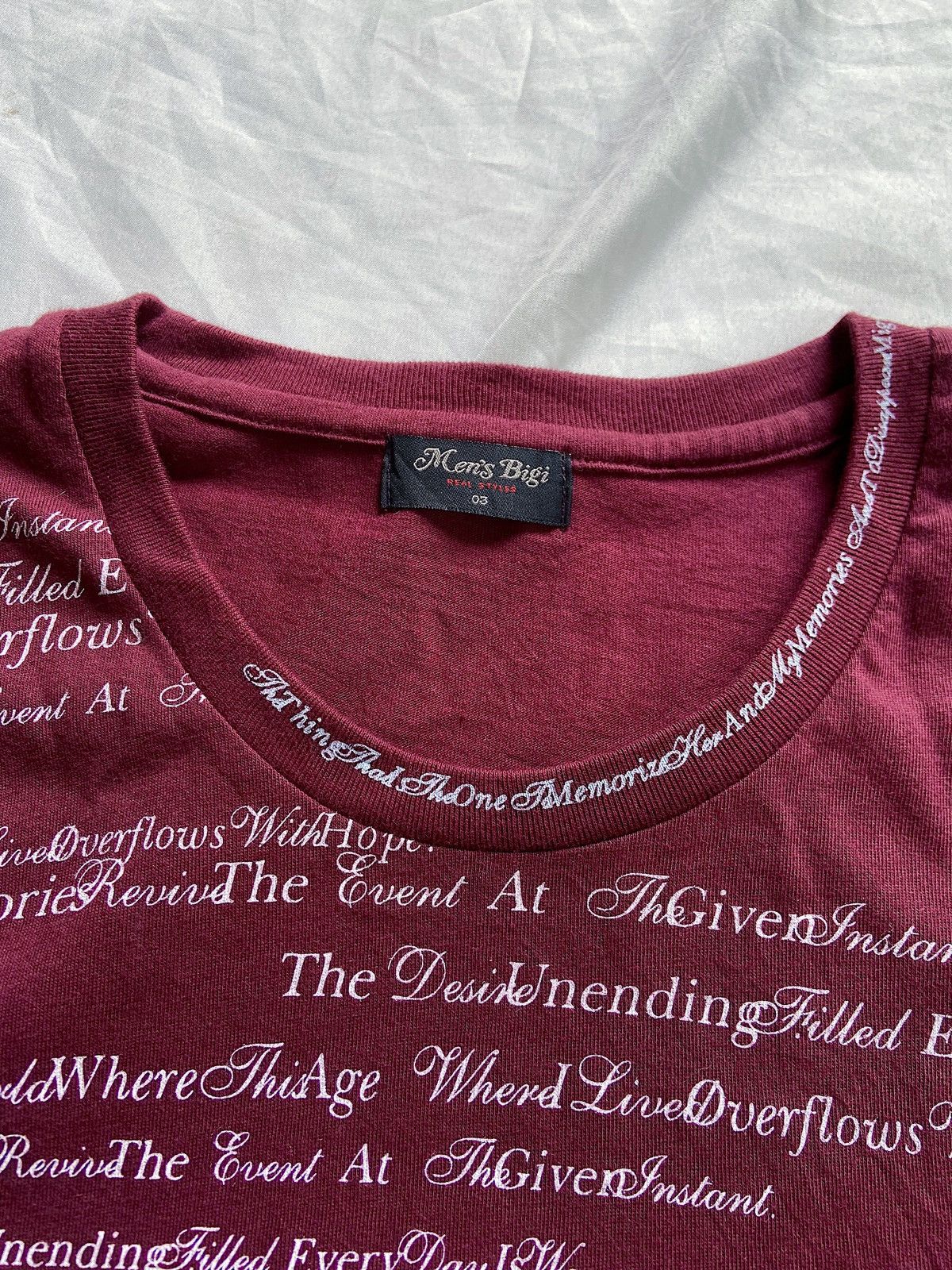Beauty Beast JAPANESE MENS BIGI POEM TEE Size US L / EU 52-54 / 3 - 4 Thumbnail