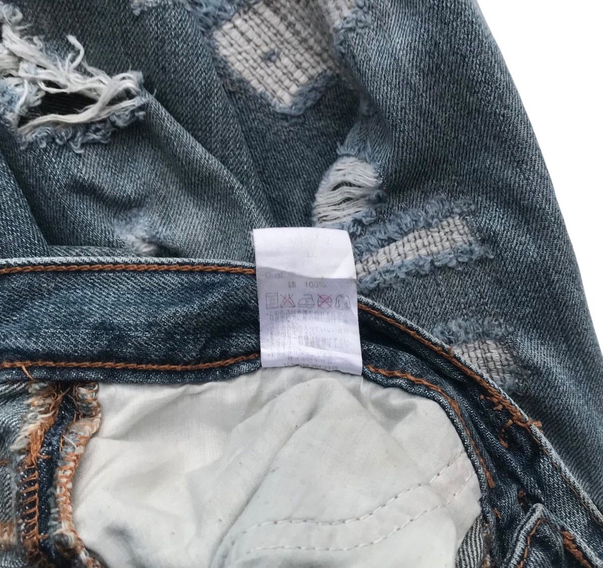 Japanese Brand Ripped Skull Motif Distressed Denim Pants Size US 32 / EU 48 - 12 Thumbnail