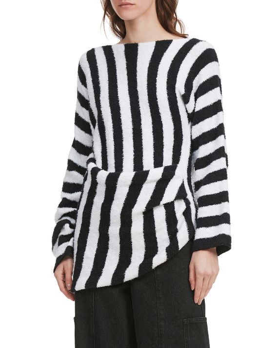 Balmain o1y0625 Sweater in White/Black Size XS / US 0-2 / IT 36-38 - 3 Thumbnail
