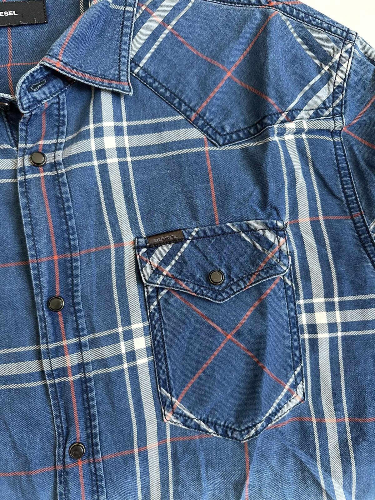 Diesel Vintage Diesel Flannel Check Button Shirt Size XL Size US XL / EU 56 / 4 - 8 Thumbnail
