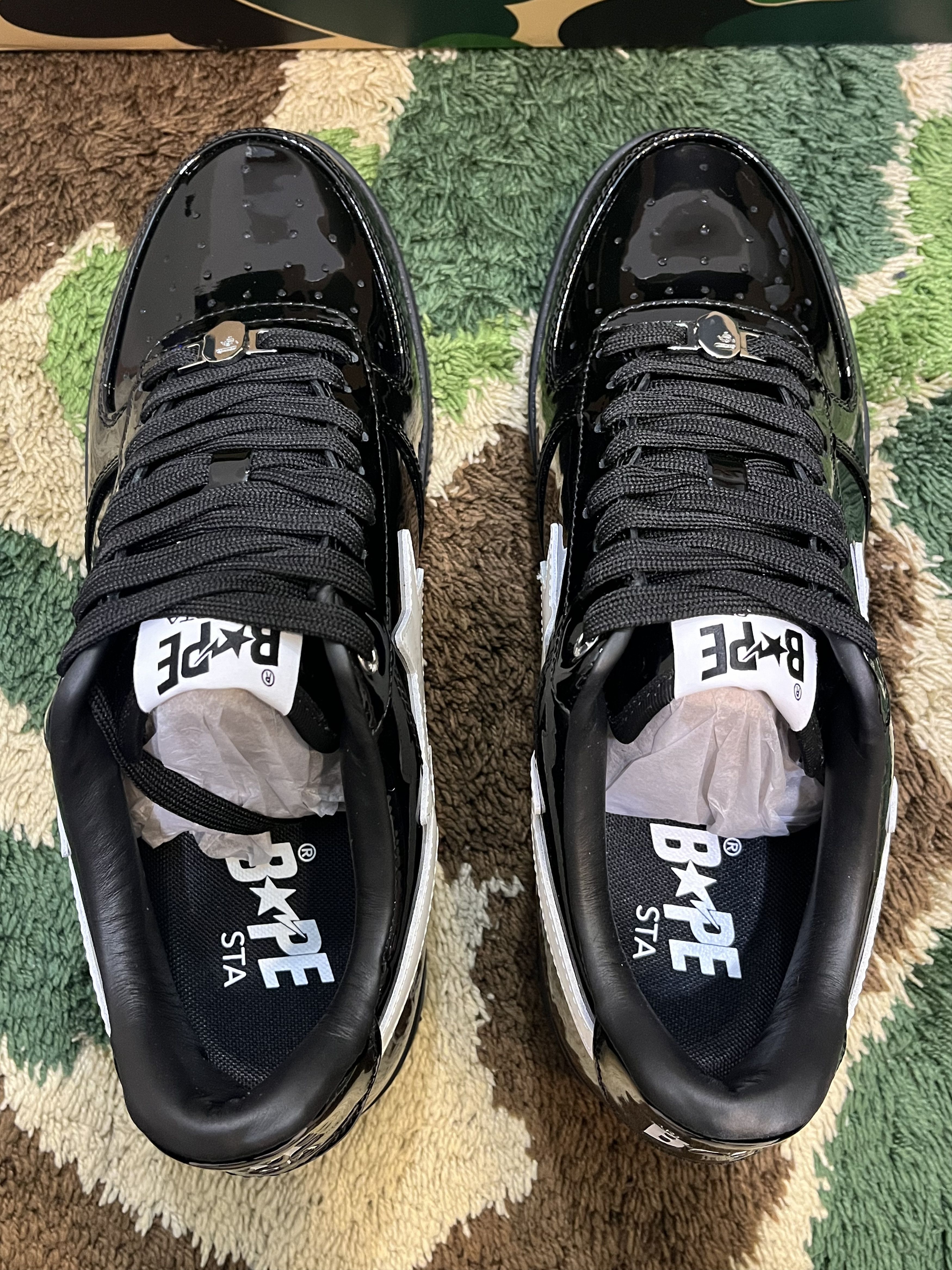 Bape BAPE PATENT LEATHER BAPE STA BLACK Size US 11 / EU 44 - 3 Thumbnail