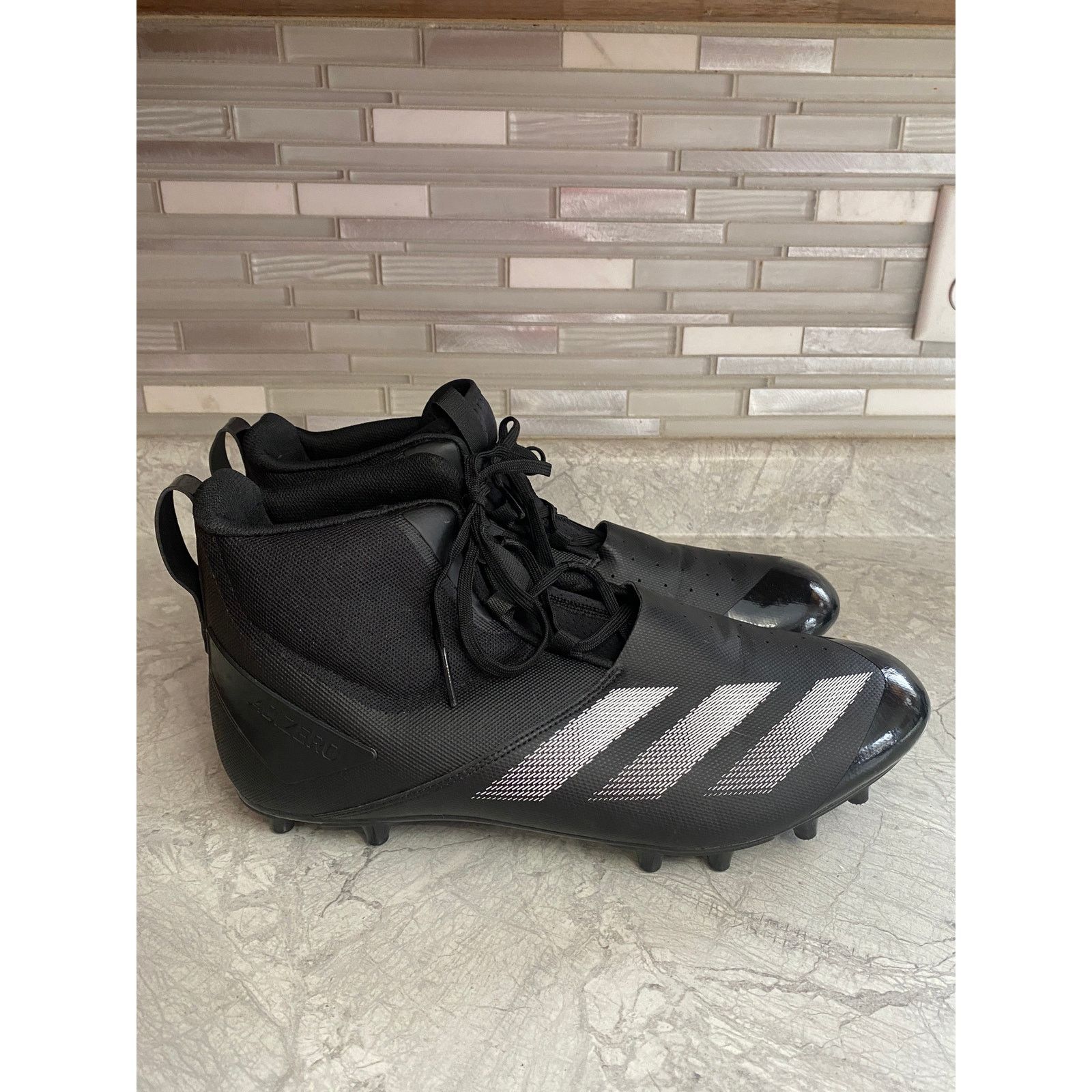 Adidas Adidas Black and White Football Cleats Size 15 Size US 15 / EU 48 - 3 Thumbnail