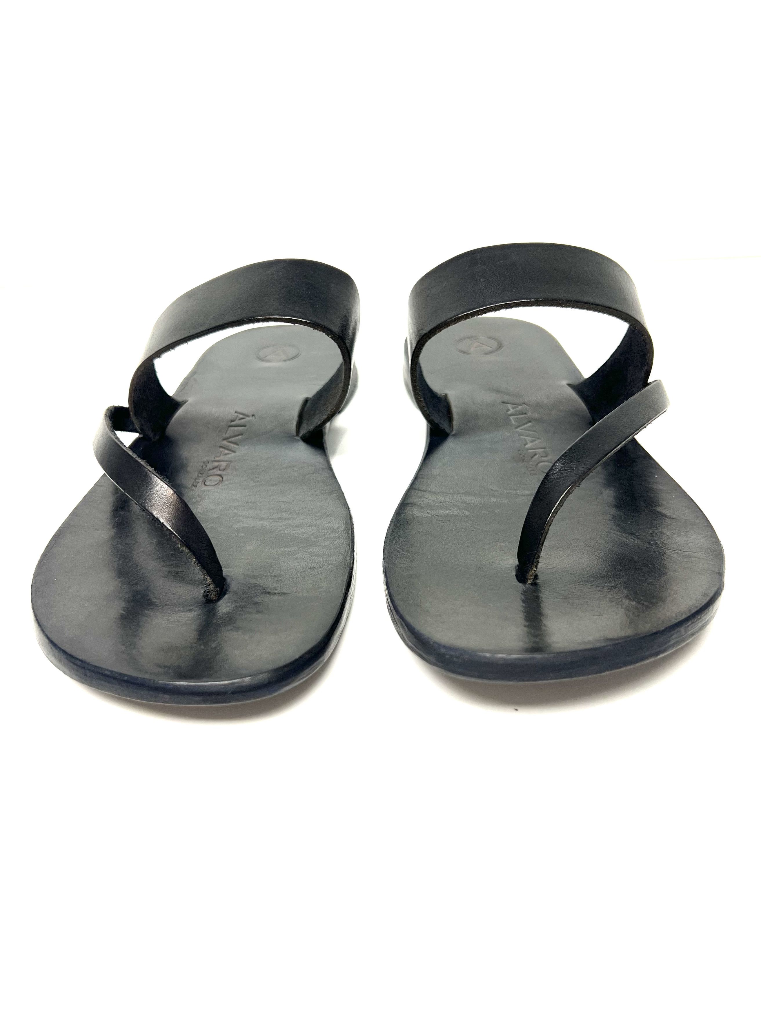 Other ALVARO GONZALEZ BLEU LEATHER HAND MADE SLIDE / SANDAL Size US 11 / EU 44 - 15 Thumbnail