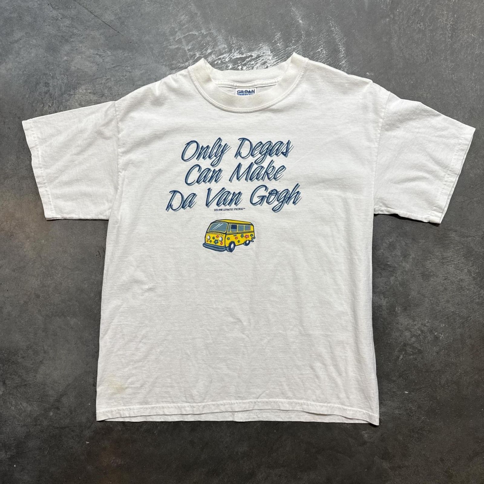Vintage Vintage 90s Van Gogh Degas Parody Graphic Art T-Shirt Size US L / EU 52-54 / 3 - 1 Thumbnail