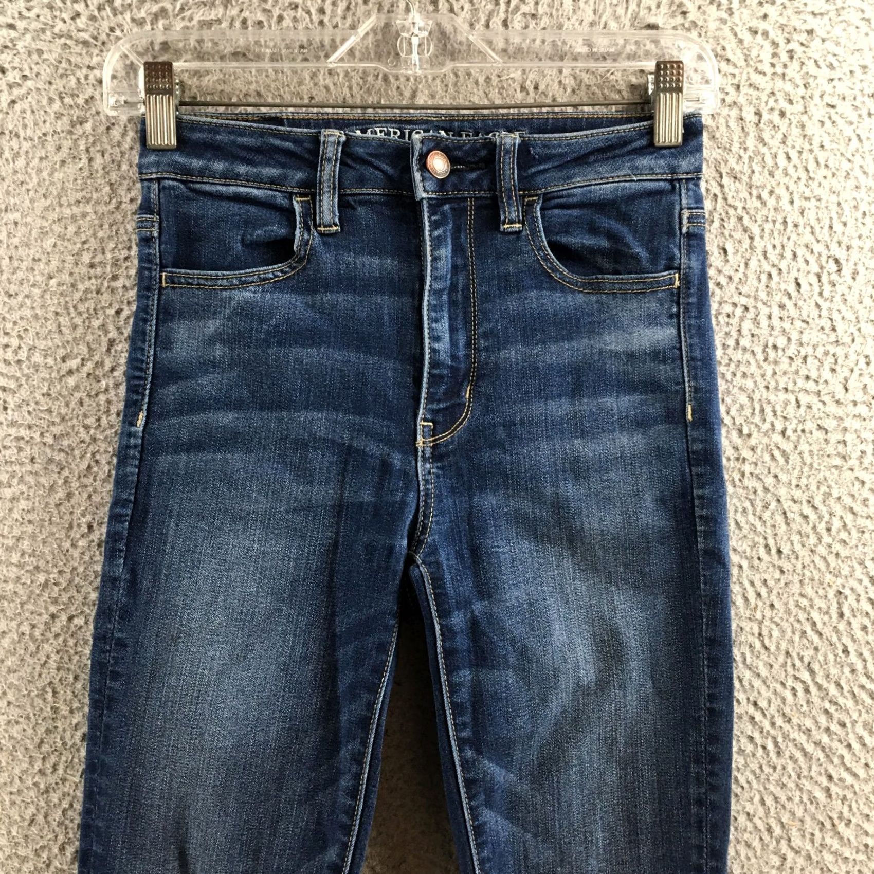 American Eagle Outfitters American Eagle Outfitters Jeans Womens 2 Blue Skinny Super Hi-Rise Jegging Denim Size 26" / US 2 / IT 38 - 2 Thumbnail