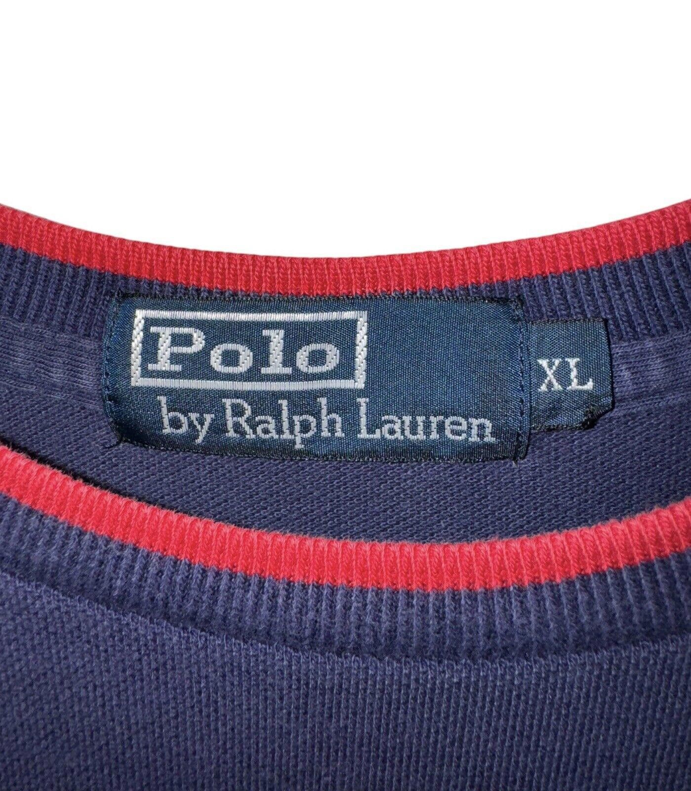 Polo Ralph Lauren Vintage Polo Ralph Lauren 90s Navy Blue Red Pony Shirt XL Size US XL / EU 56 / 4 - 5 Thumbnail