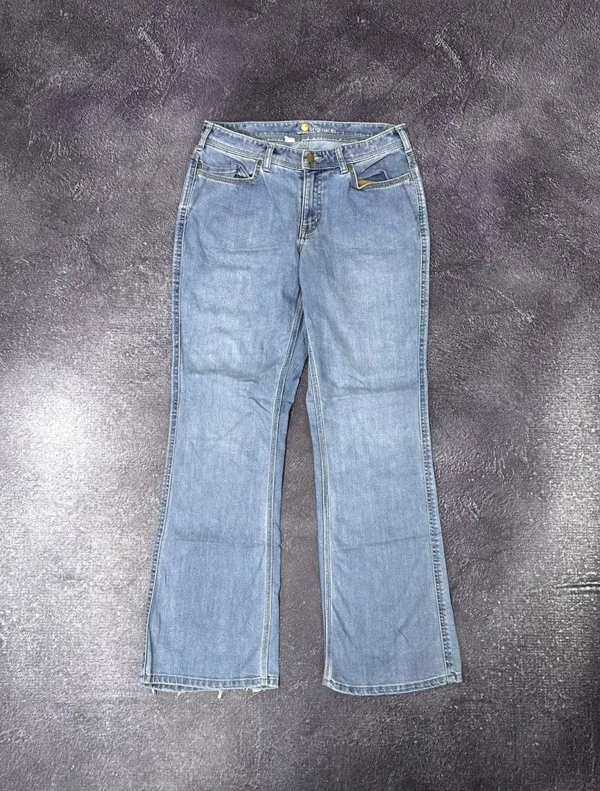 Carhartt Vintage Cahrartt USA Bootcut Light Blue Hype Flared Jeans Size 32" / US 10 / IT 46 - 2 Thumbnail