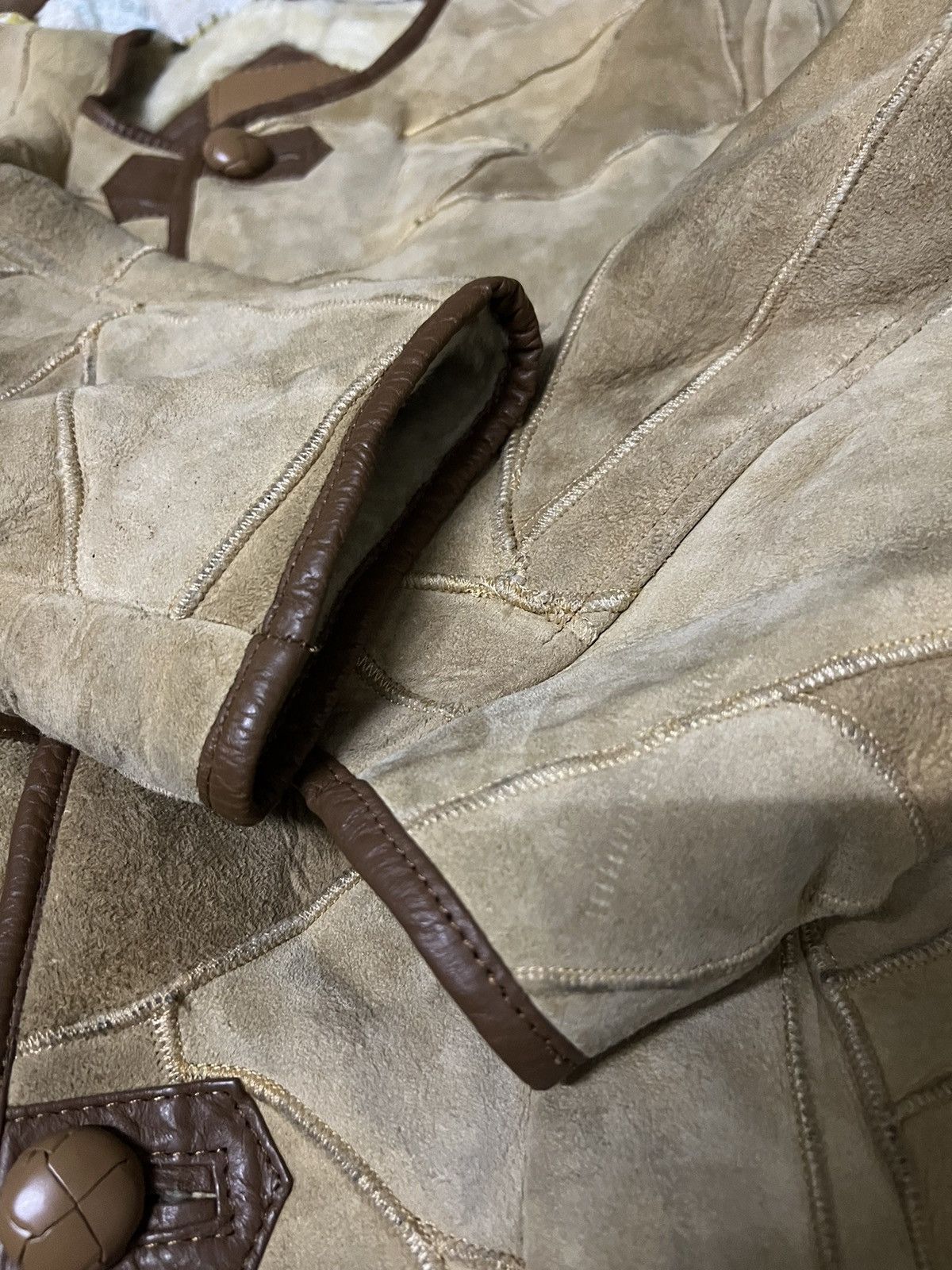Hai Sporting Gear Vintage Hai Sporting Gearlssey Sherpa PatchworkLeatherJacket Size US M / EU 48-50 / 2 - 21 Thumbnail