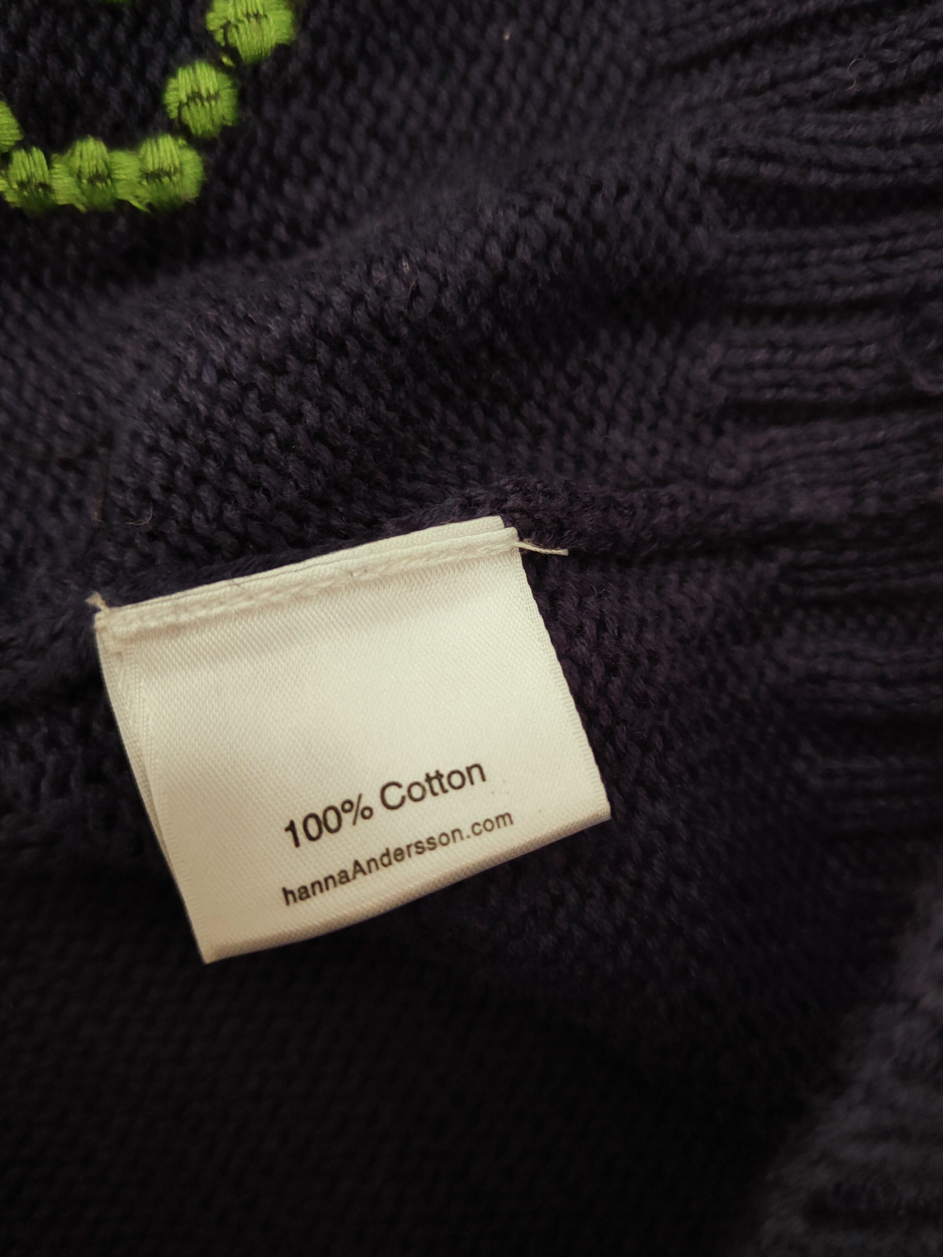 Homespun Knitwear × Japanese Brand × Vintage Hanna Anderson Navy Knitwear Cardigan #W873 Size S / US 4 / IT 40 - 10 Thumbnail